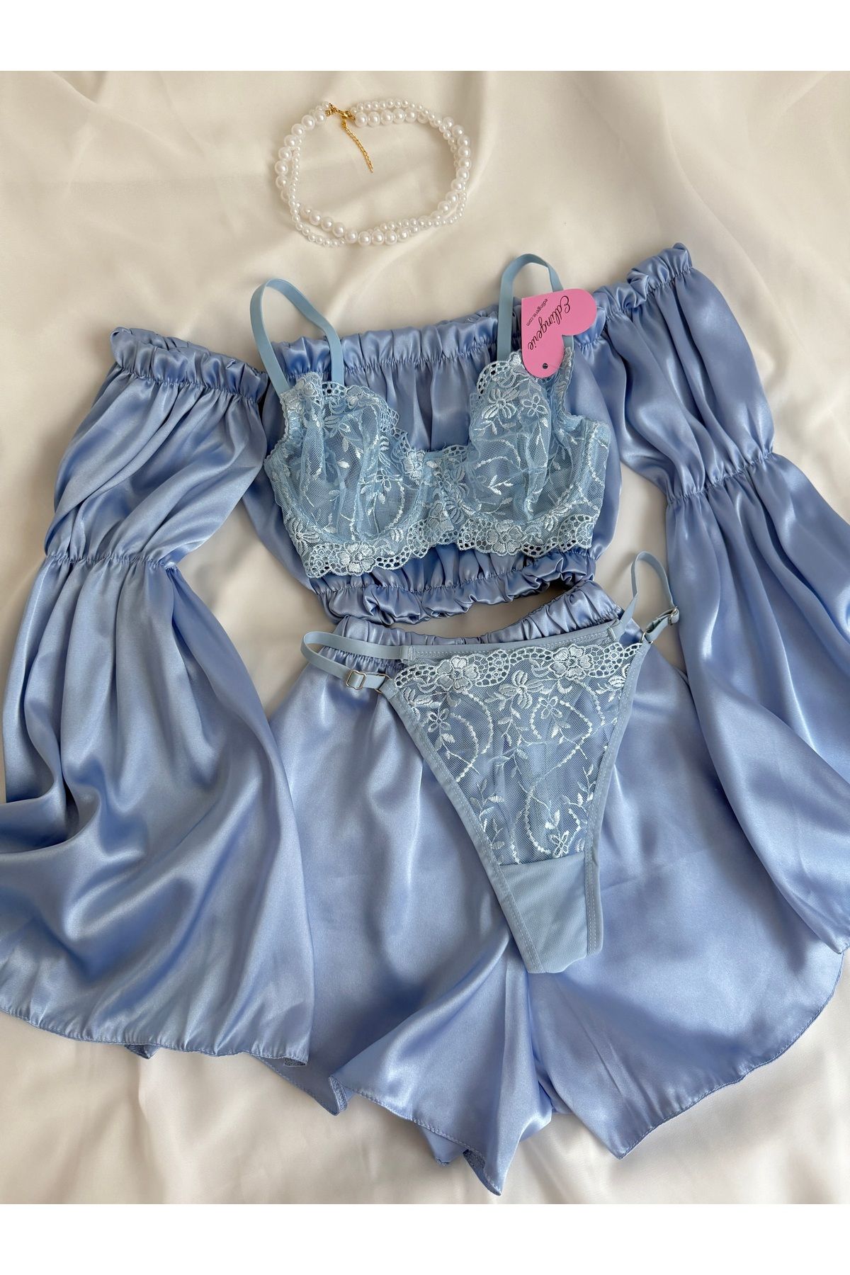 EDLİNGERİE Elsa & Swan Bralet Takımı Pijama Set