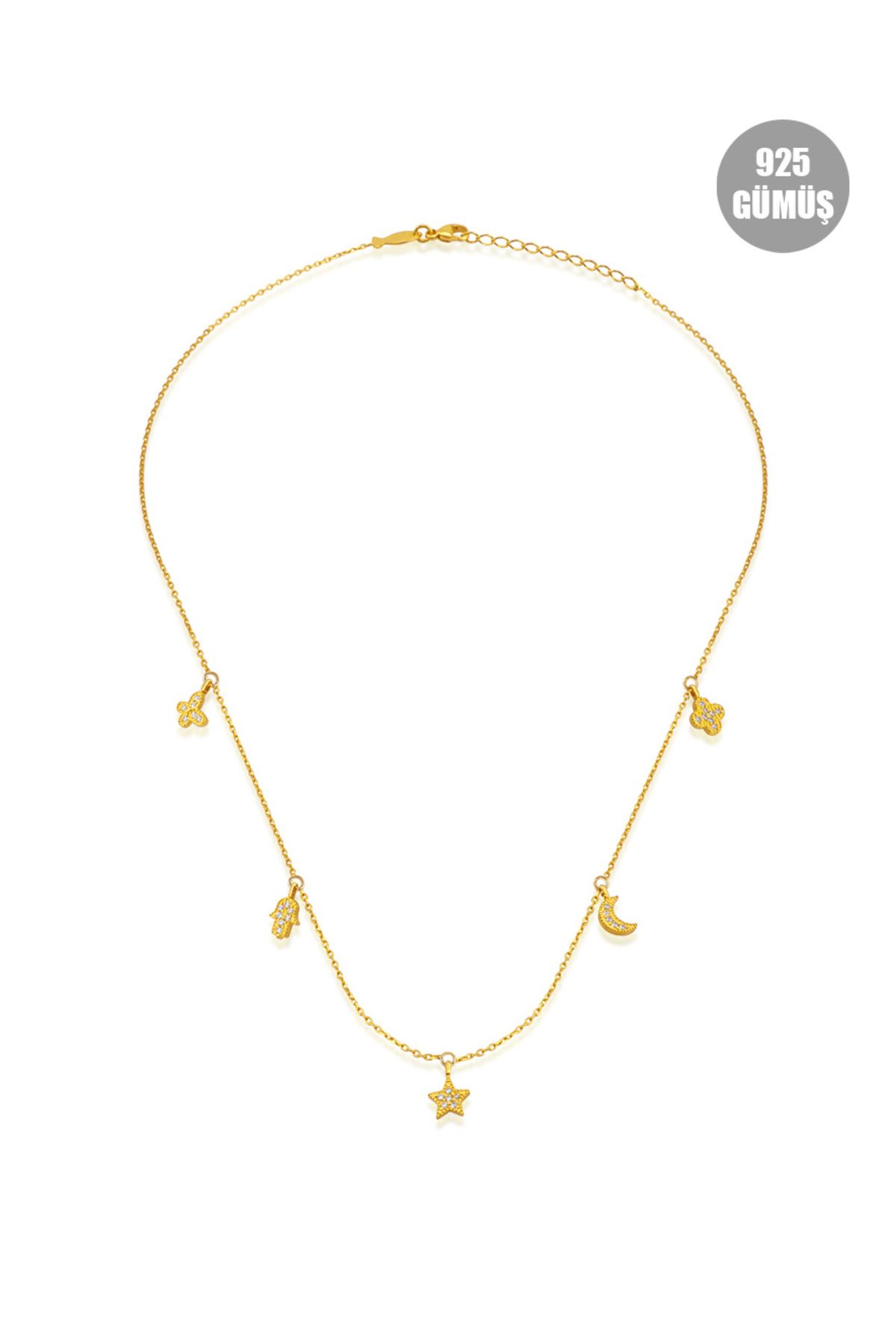 KURSHUNI Charm, 925 Ayar Gümüş Kolye.
