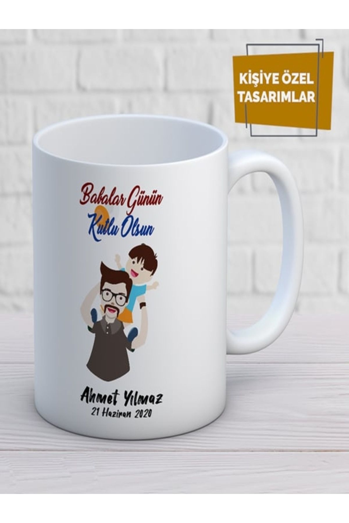 Aldağ BABAYA ÖZEL YAZILI KUPA BARDAK