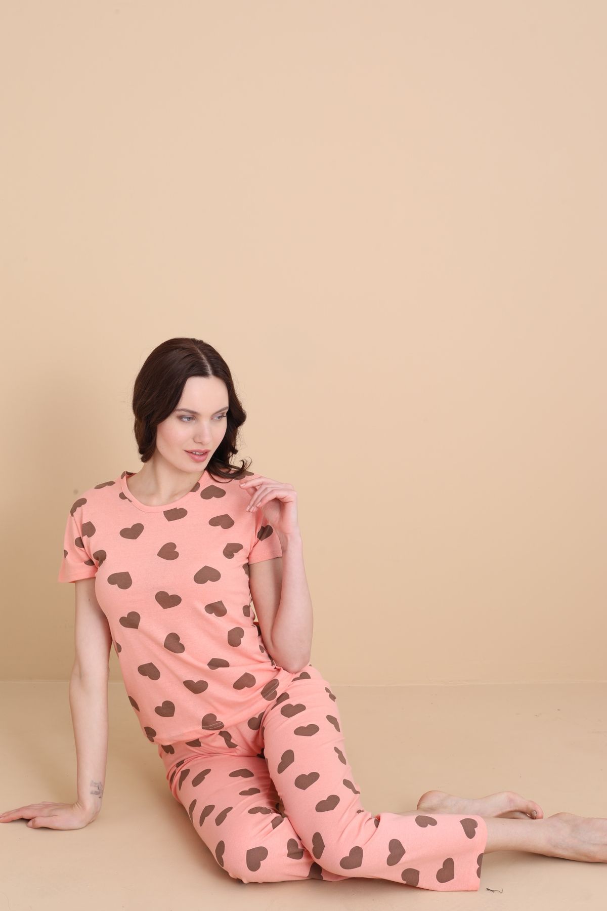 STELLAPİNK Kadın Pamuklu Pijama Takımı