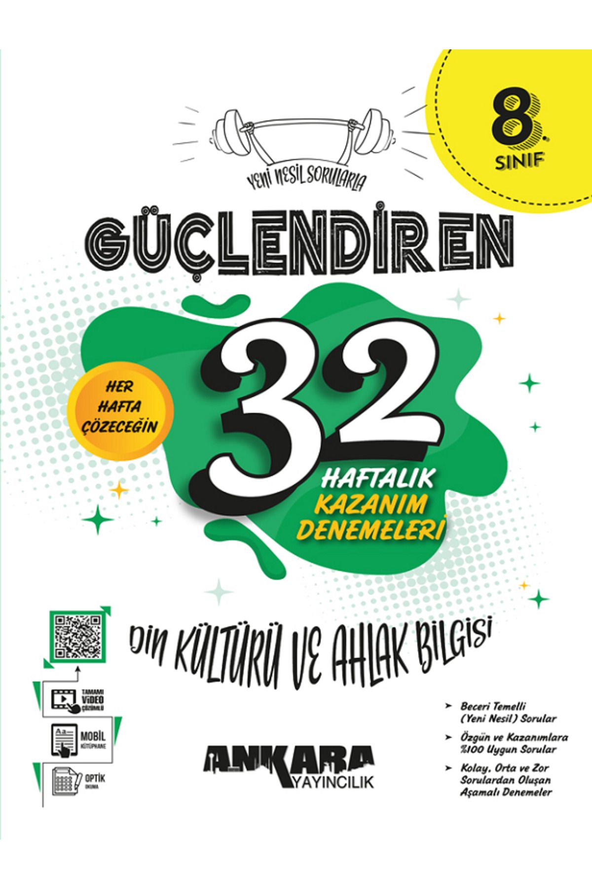 Evrensel İletişim Yayınları 8.Sınıf Ankara Güçlendiren Din Kültürü ve Ahlak Bilgisi 32 Haftalık Kazanım Denemeleri / Yeni Nesil