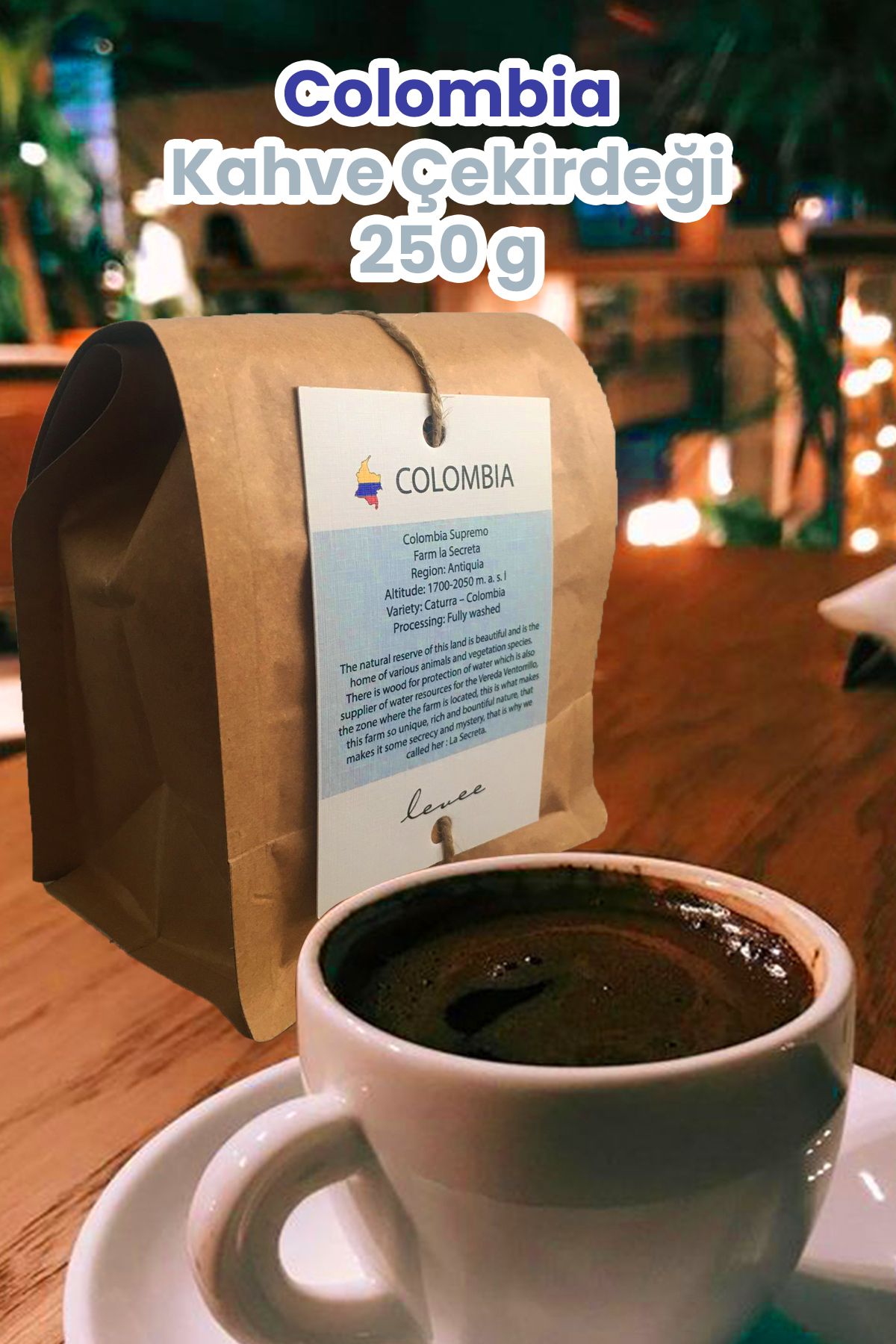 Levee Colombia Kahve Çekirdeği 250g