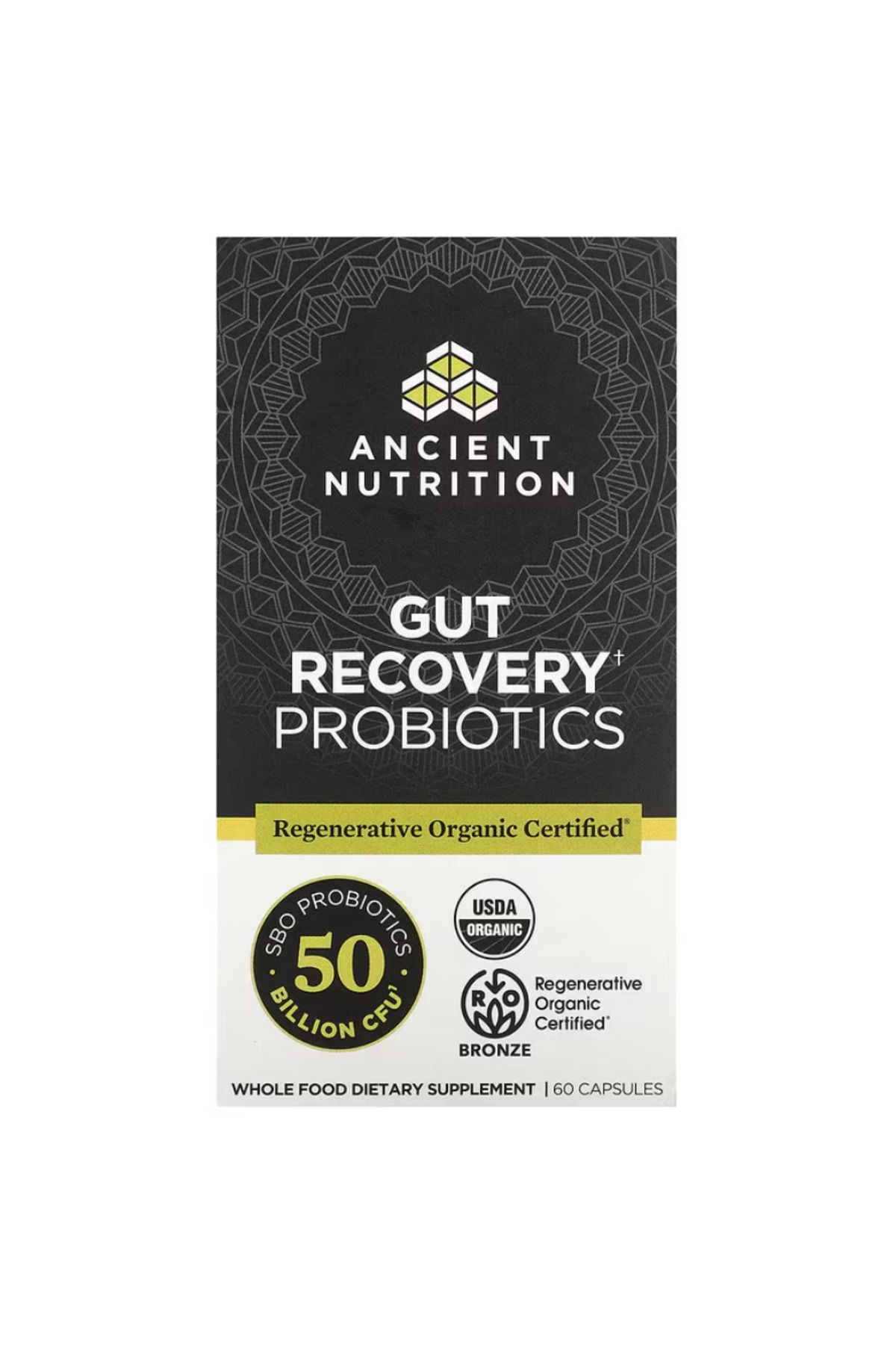 ANCIENT NUTRITION , Gut Recovery Probiotics, 25 Billion CFU, 60 Capsules