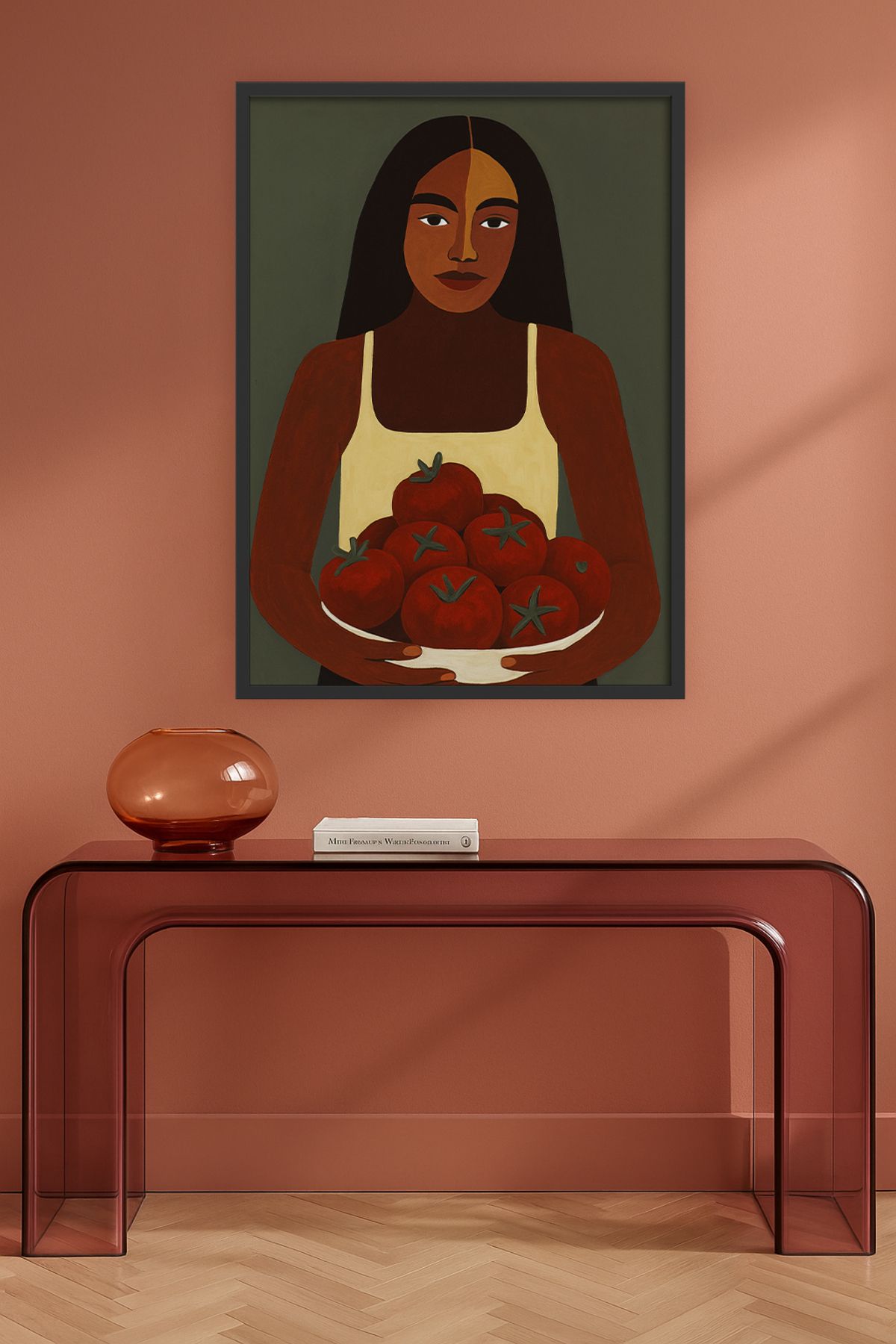 HOMEPACK Tekli Ahşap Çerçeveli Tablo Tek Parça Poster Tablo TK/KARINA06