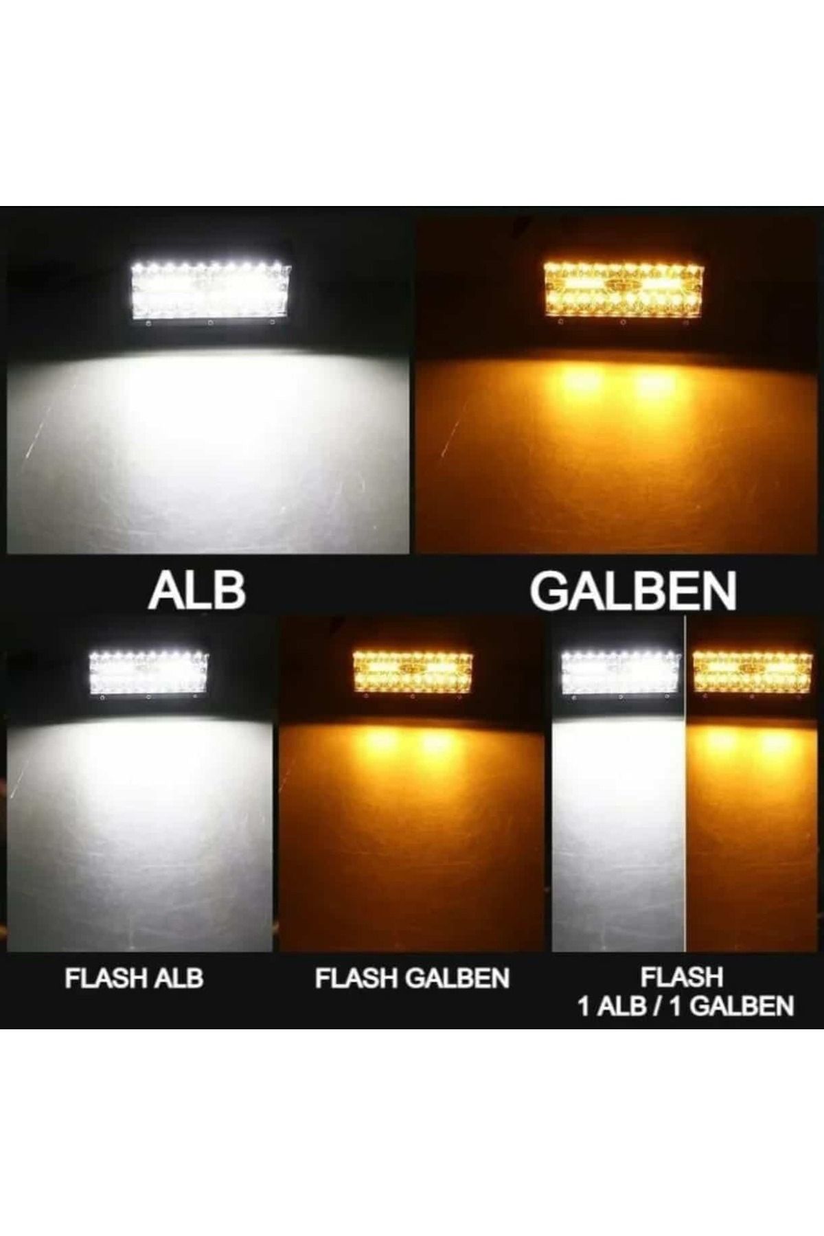 AUTOREY-Projector LED Bar Strobe 120W and 7000 Lumens with 5 Functions White and Yellow Light 2