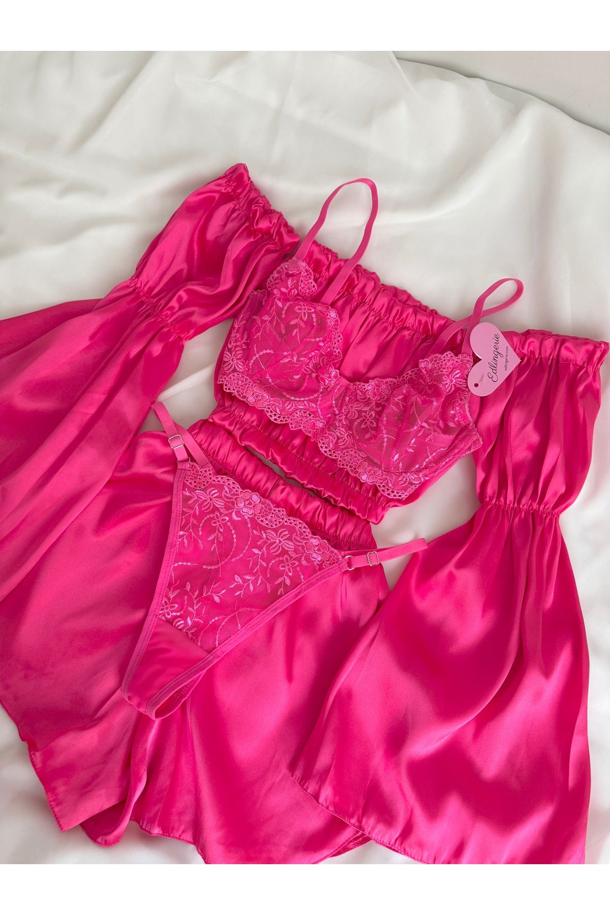 EDLİNGERİE Elsa & Swan Bralet Takımı Pijama Set