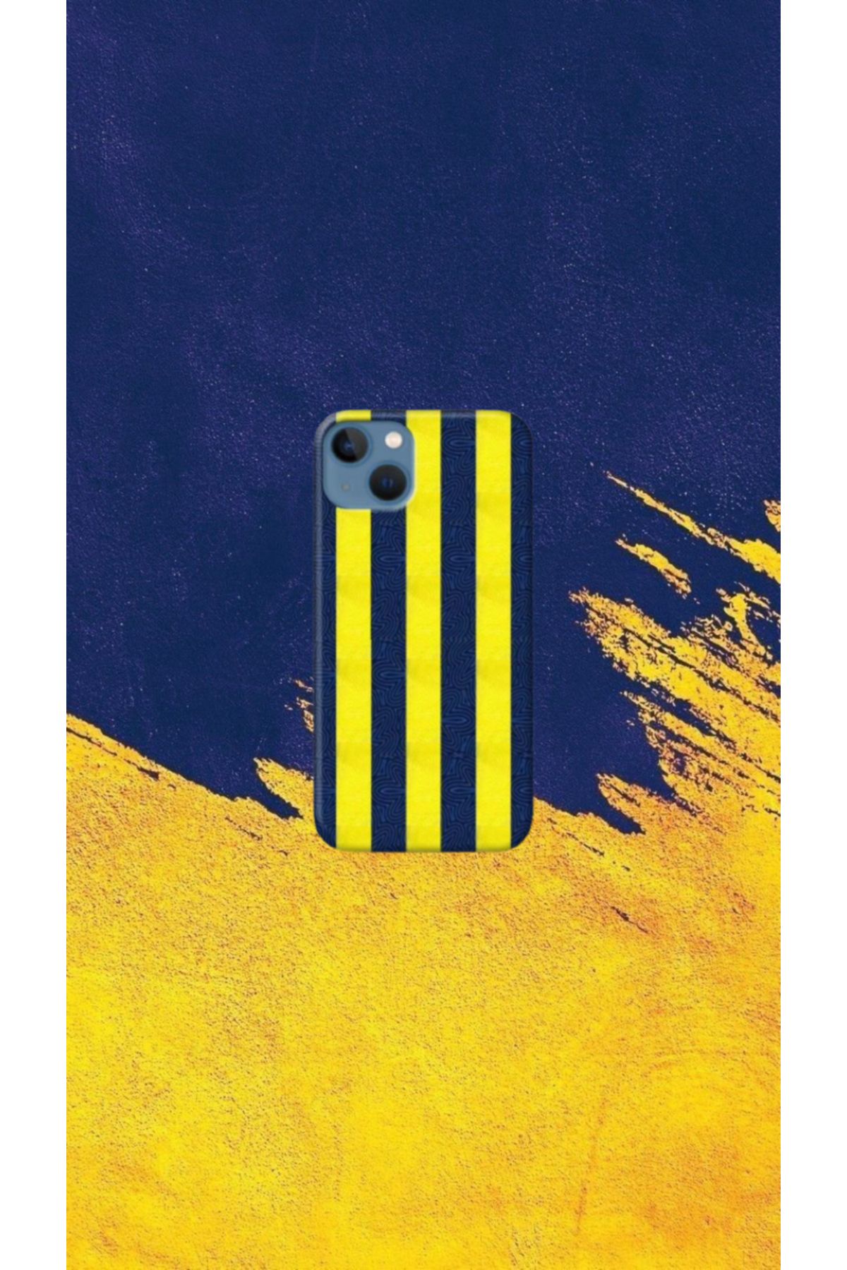 cover shopp Sarı-Lacivert Desenli Kılıf Tasarımı-4 IP 14
