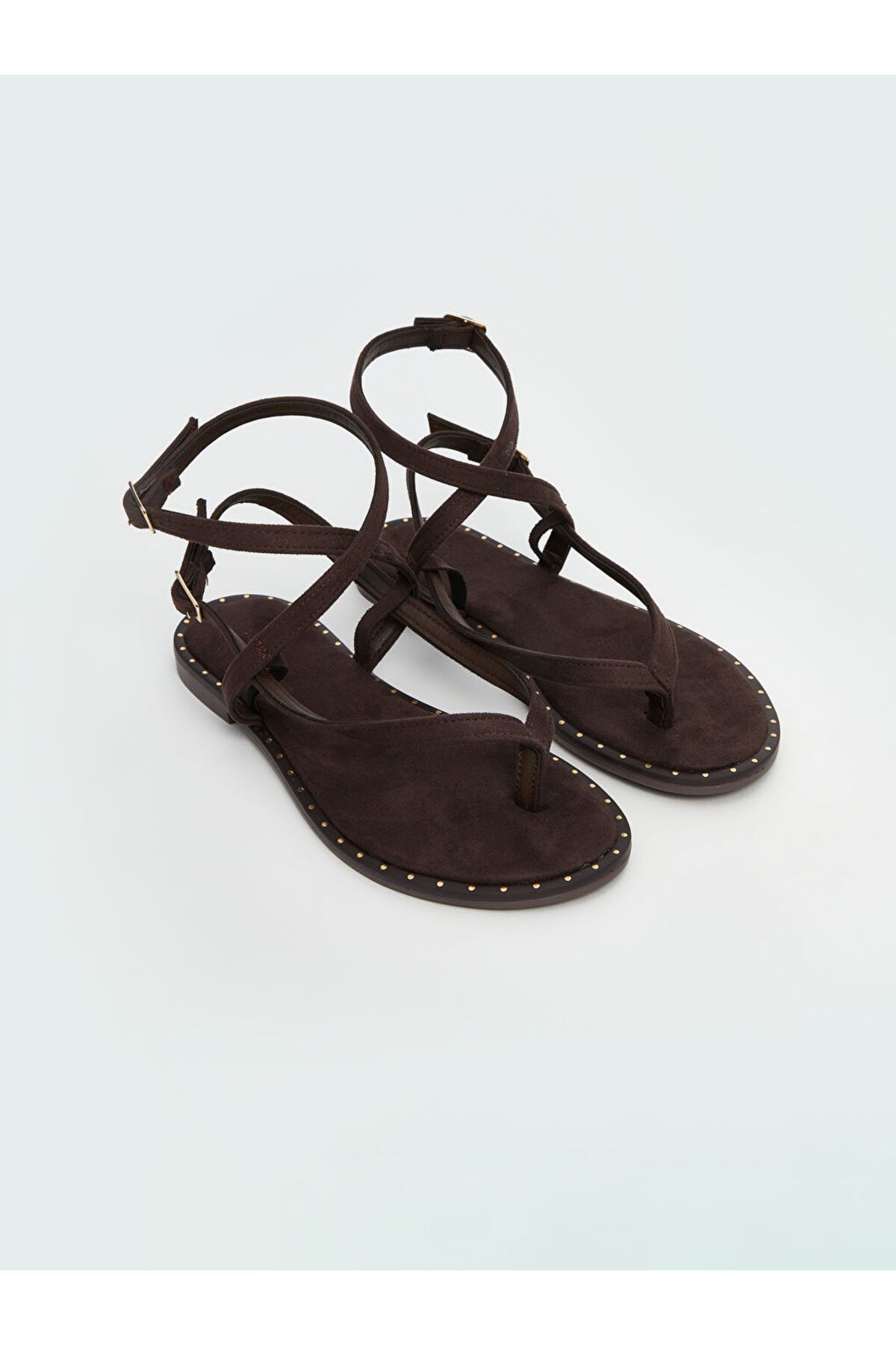 LC Waikiki Yeni Sezon Suet Gorunumlu Kadin Sandalet - S5MF77Z8
