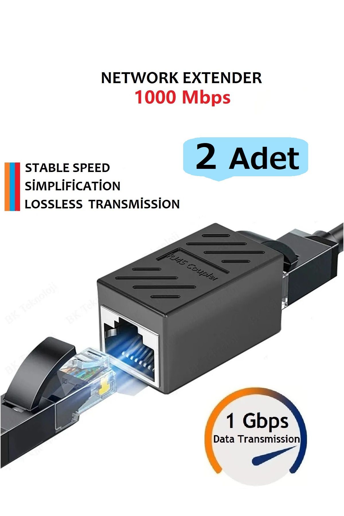 ANKTEK 2 Adet Ethernet Kablosu Cat5 Cat6 Uzatma Aparatı RJ45 Birleştirir Ekler