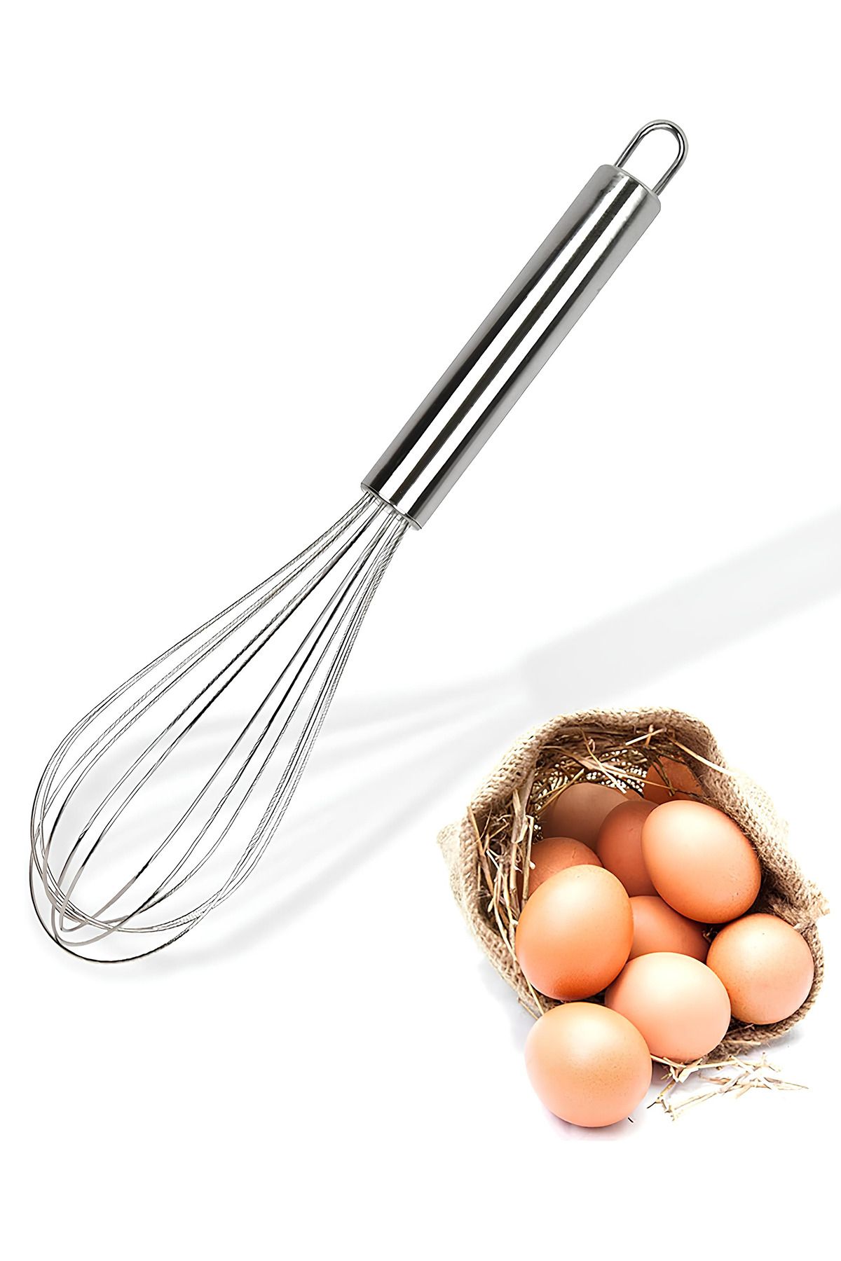 Factorial Çırpma Teli Paslanmaz Çelik Yumurta Çırpıcı El Mikseri Krem Sos Karıştırıcı Evde Pasta Tatlı Yapma