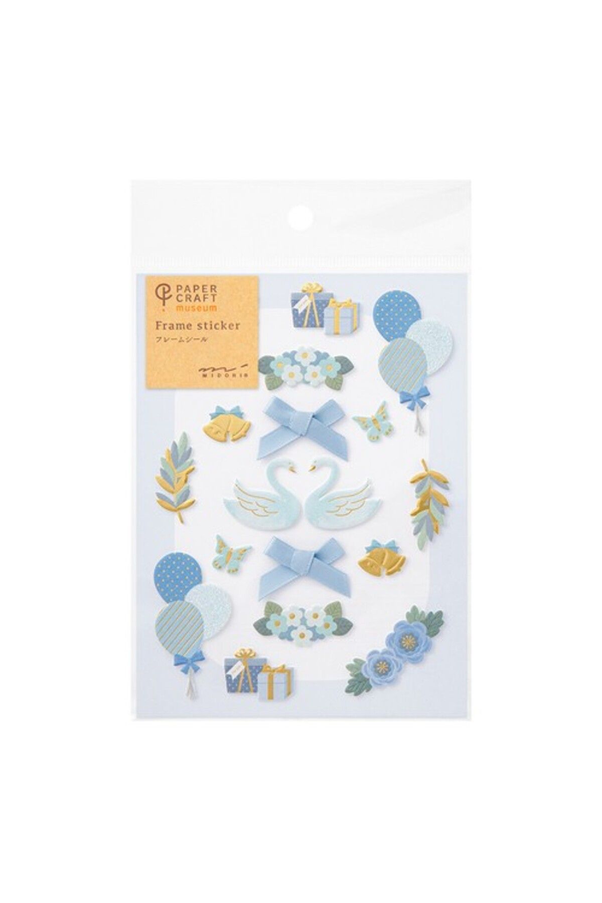 Midori Tasarım Kağıt El Sanatları Sticker Çıkartma - Kuğu