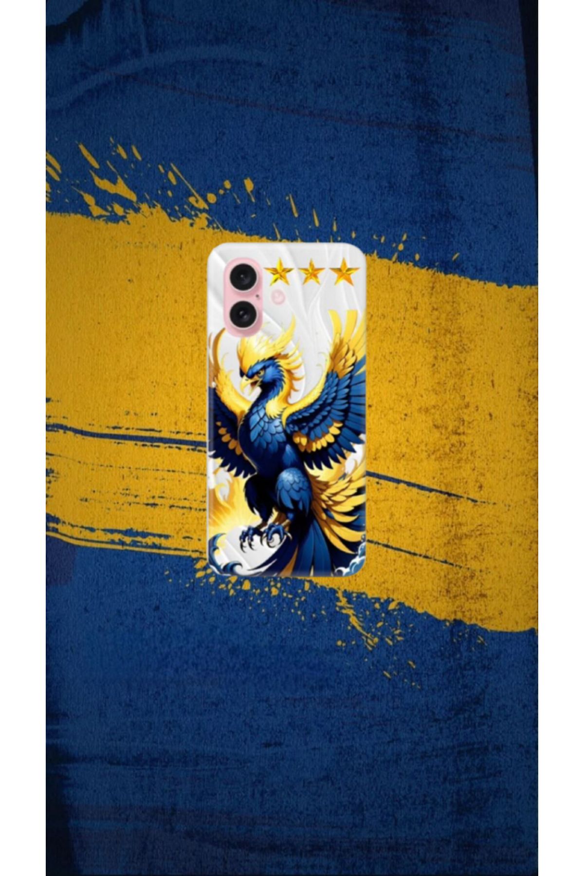 cover shopp Sarı-Lacivert Desenli Kılıf Tasarımı-7 IP 16