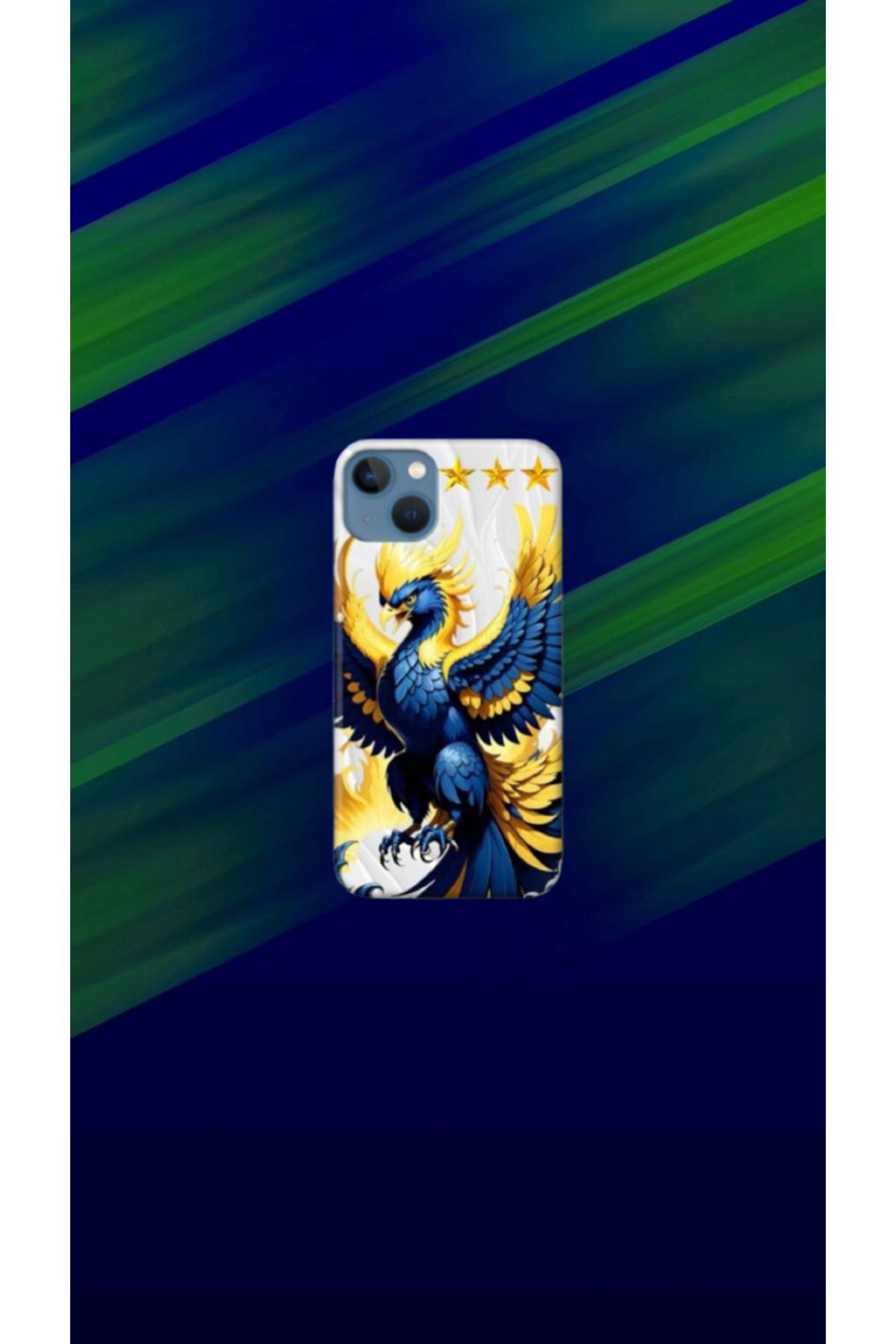 cover shopp Sarı-Lacivert Desenli Kılıf Tasarımı-4 IP 13