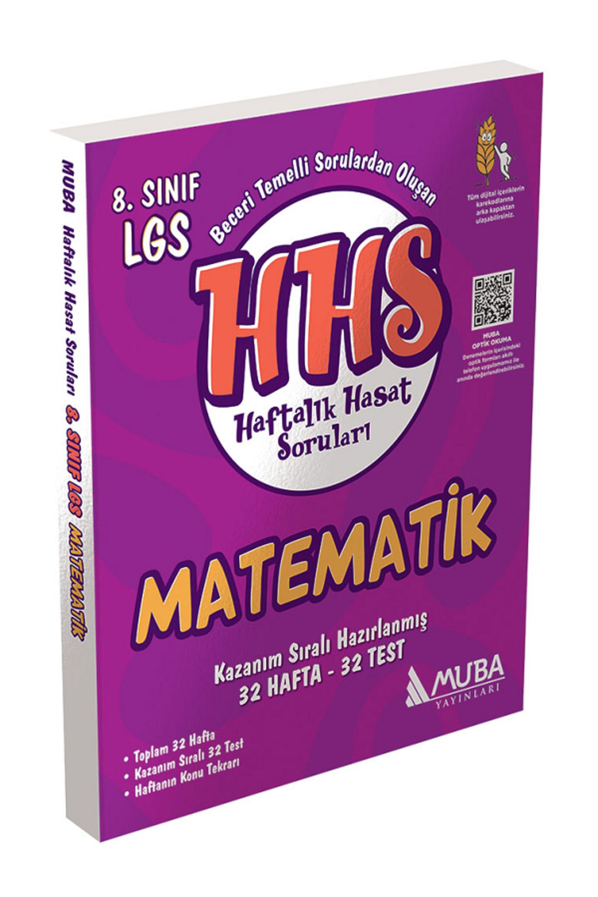 Evrensel İletişim Yayınları 8.Sınıf MUBA HHS Matematik Haftalık Hasat Soruları / Kazanım Sıralı Hazırlanmış / 32 Hafta 32 Test