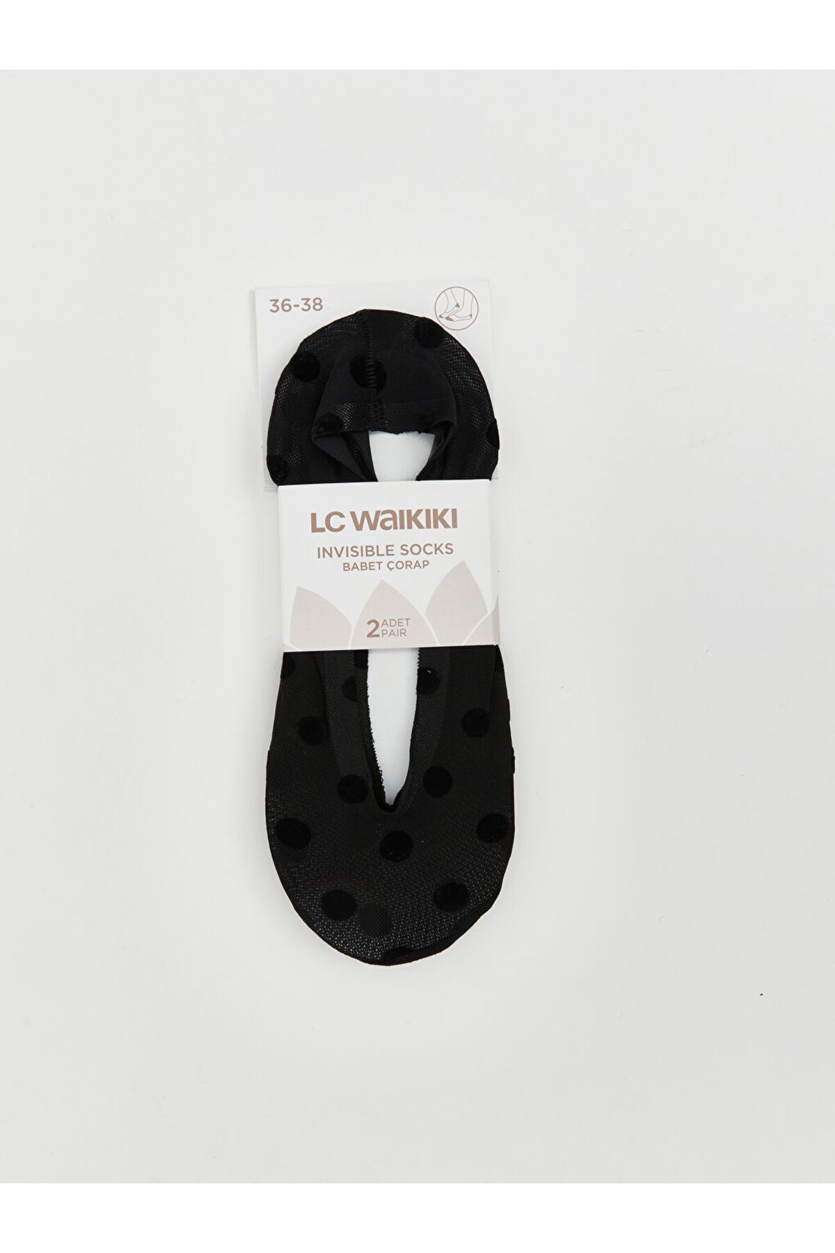 LC Waikiki Yeni Sezon Puantiyeli Kadin Babet Corap 2'li - S5AK17Z8