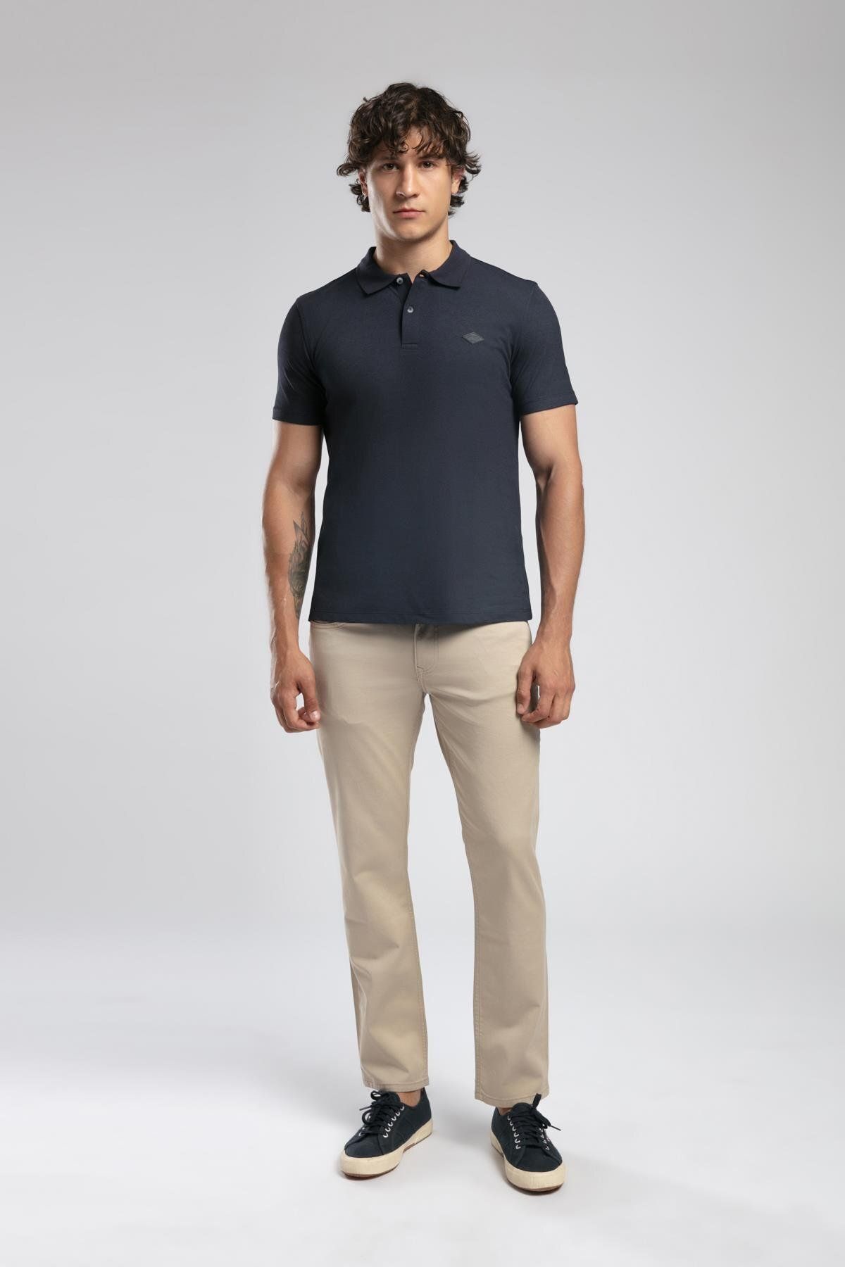 Lee Cooper Resao Erkek Polo Yaka T-Shirt Lacivert
