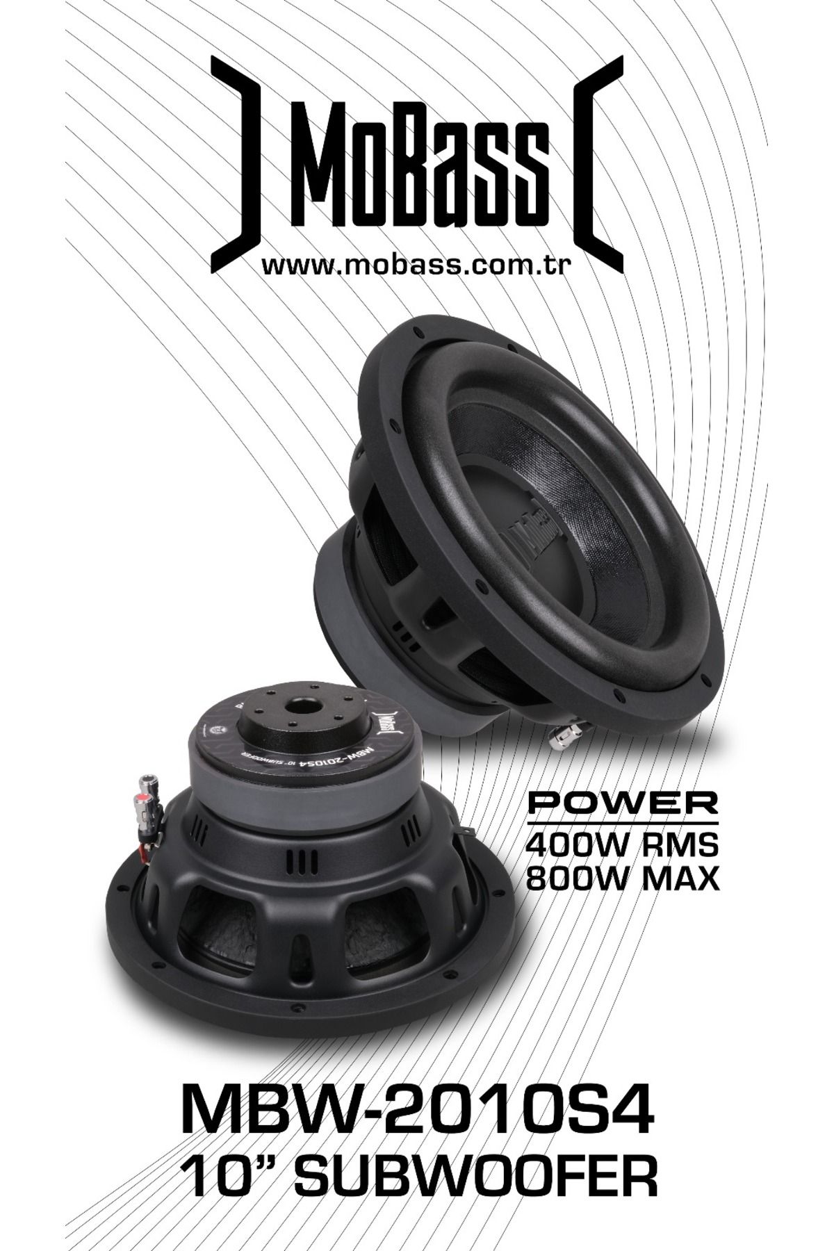 MOBASS MBW-2010S4 800 WAT 400 RMS 25 CM BAS