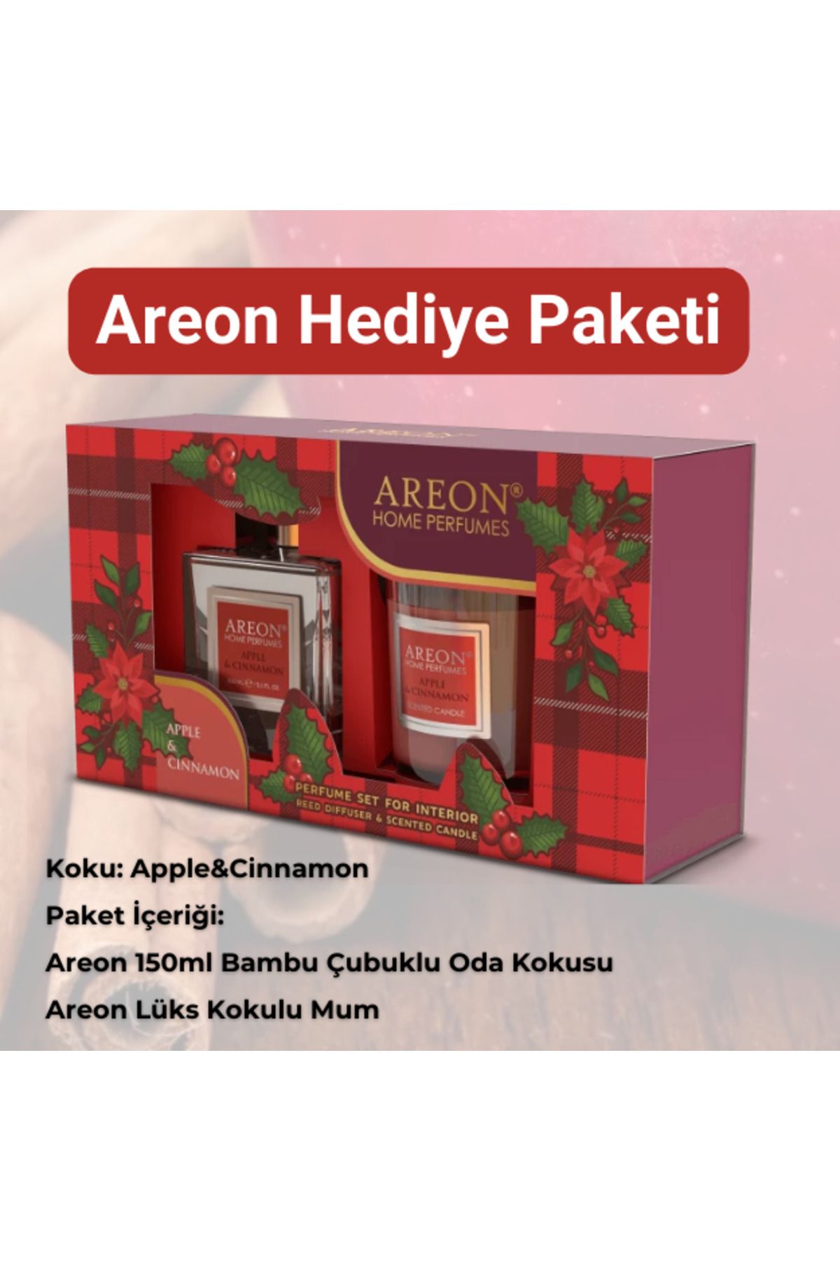Areon Apple Cinnamon Oda Kokusu Hediye Paketi