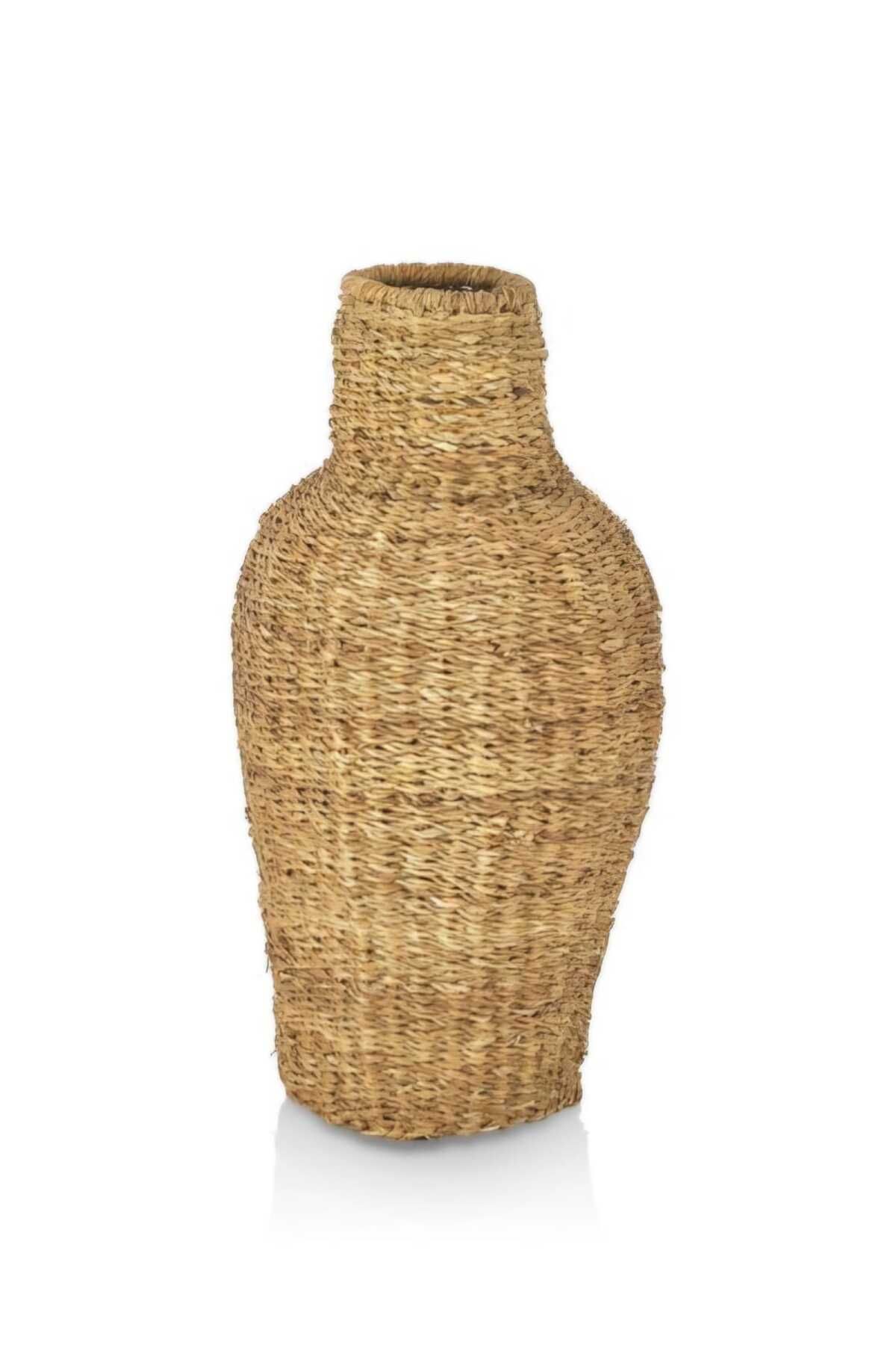 CasaLinda 60 cm Hasır Bombeli Vazo 13x30x60 cm 9062