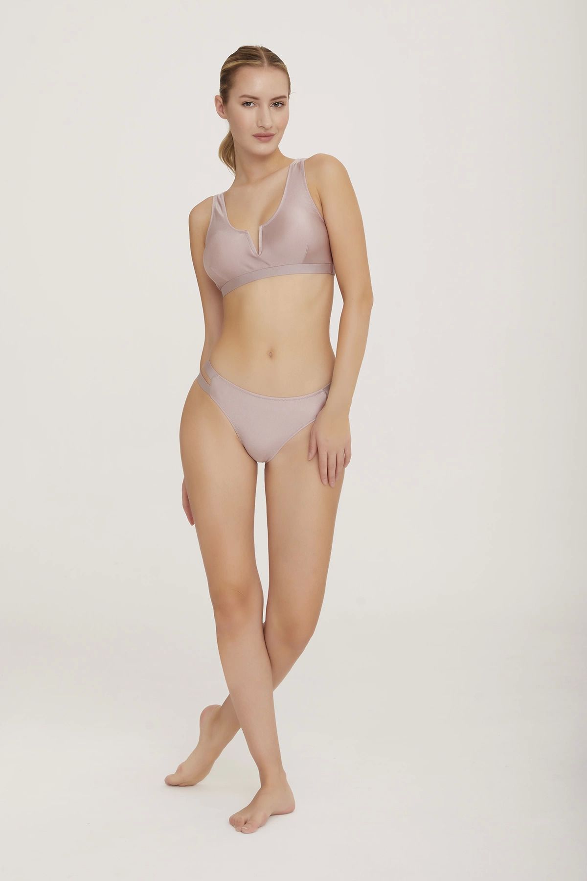 Modafiks Lapieno 3521L Kadın Bikini Takım - Pudra -