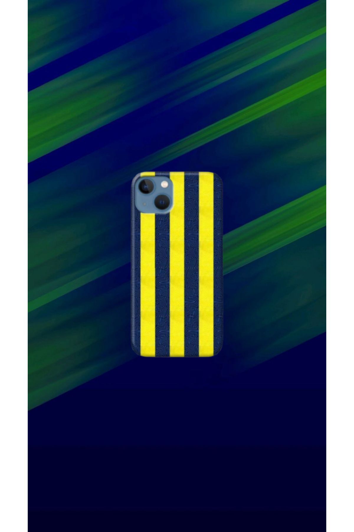 cover shopp Sarı-Lacivert Desenli Kılıf Tasarımı-5 IP 13