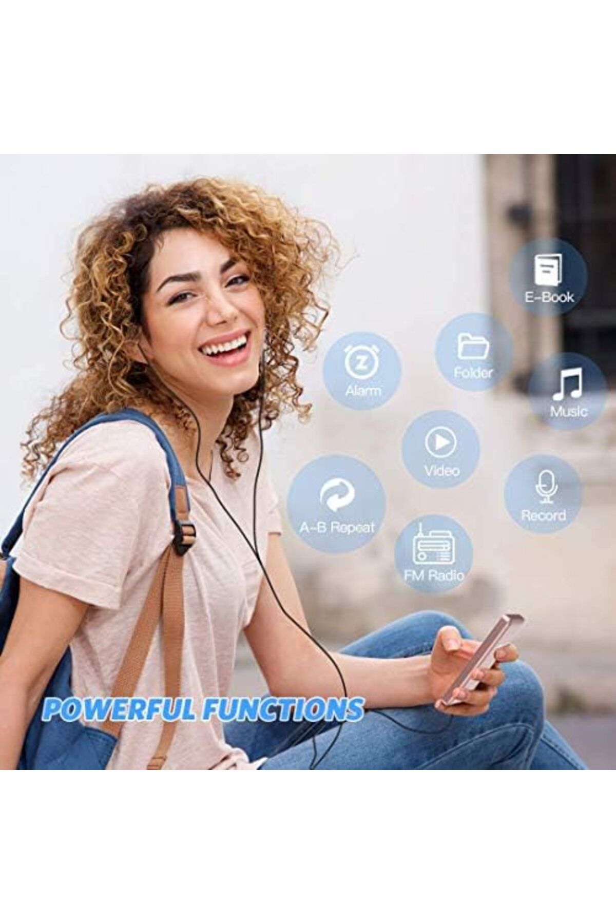 AGPTEK-A02 8GB MP3 Player, 70 Hours Playback Lossless Sound Music Player, Supports up to 128GB, Rose 4