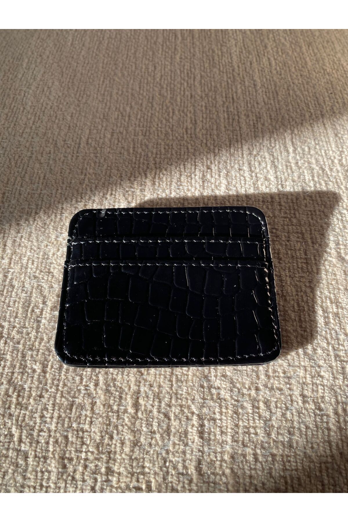 Z&M COLLECTION BAG SHOPPİNG Parlak Rugan Timsah Deri Desenli Kadın Kartlık