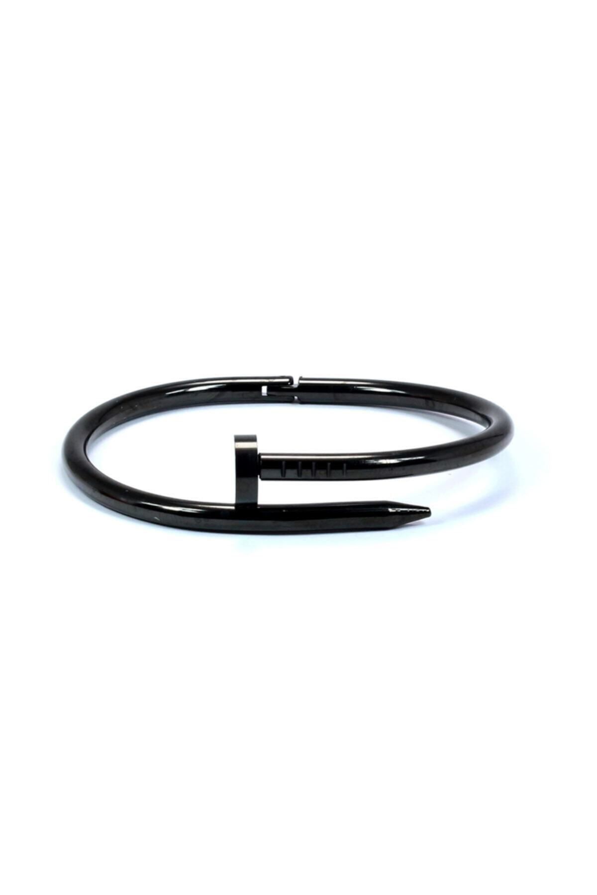 JEWELRY Unisex Çelik Siyah Çivi Bileklik