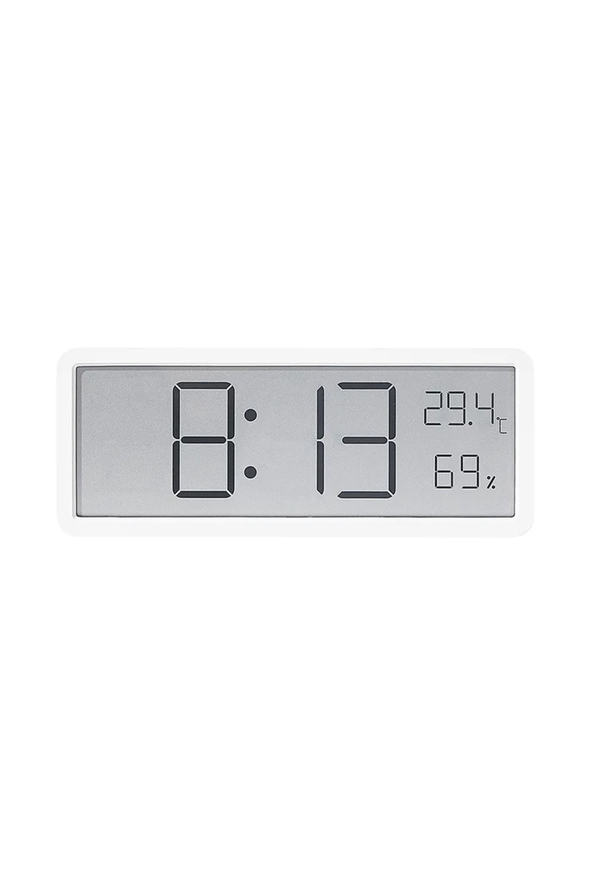 Choice-White LCD Screen Digital Wall Clock Time Temperature Humidity Time Display Electronic Clock Desktop 1