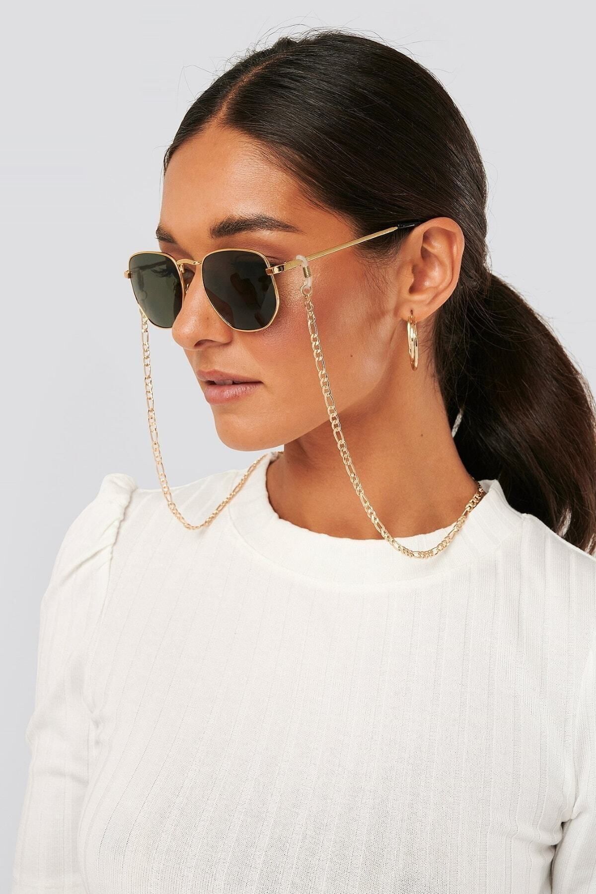 JEWELRY Kadın Gözlük Zinciri Fairy Ince Örgü Gold