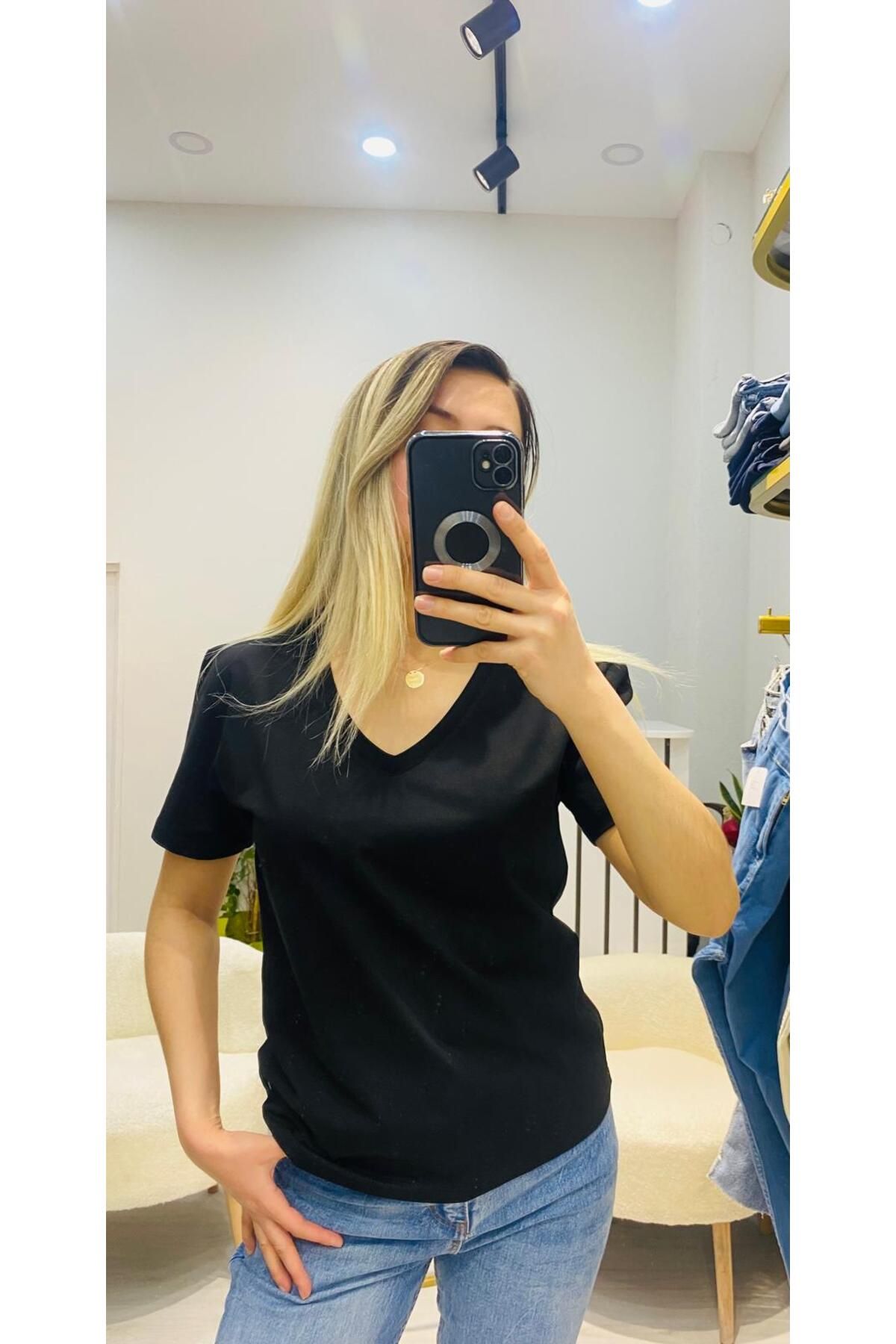 Roseden V Yaka Basic T-shirt