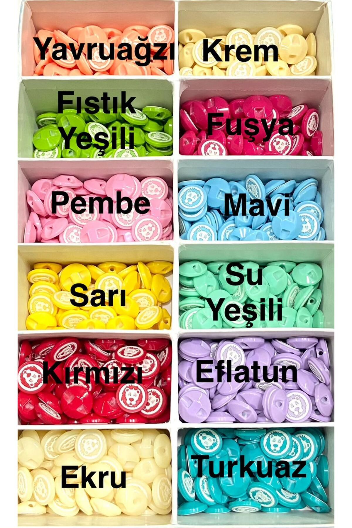 karantuhafiye-Baby Button / Lion Face Model / 10 Pieces Fuchsia 3