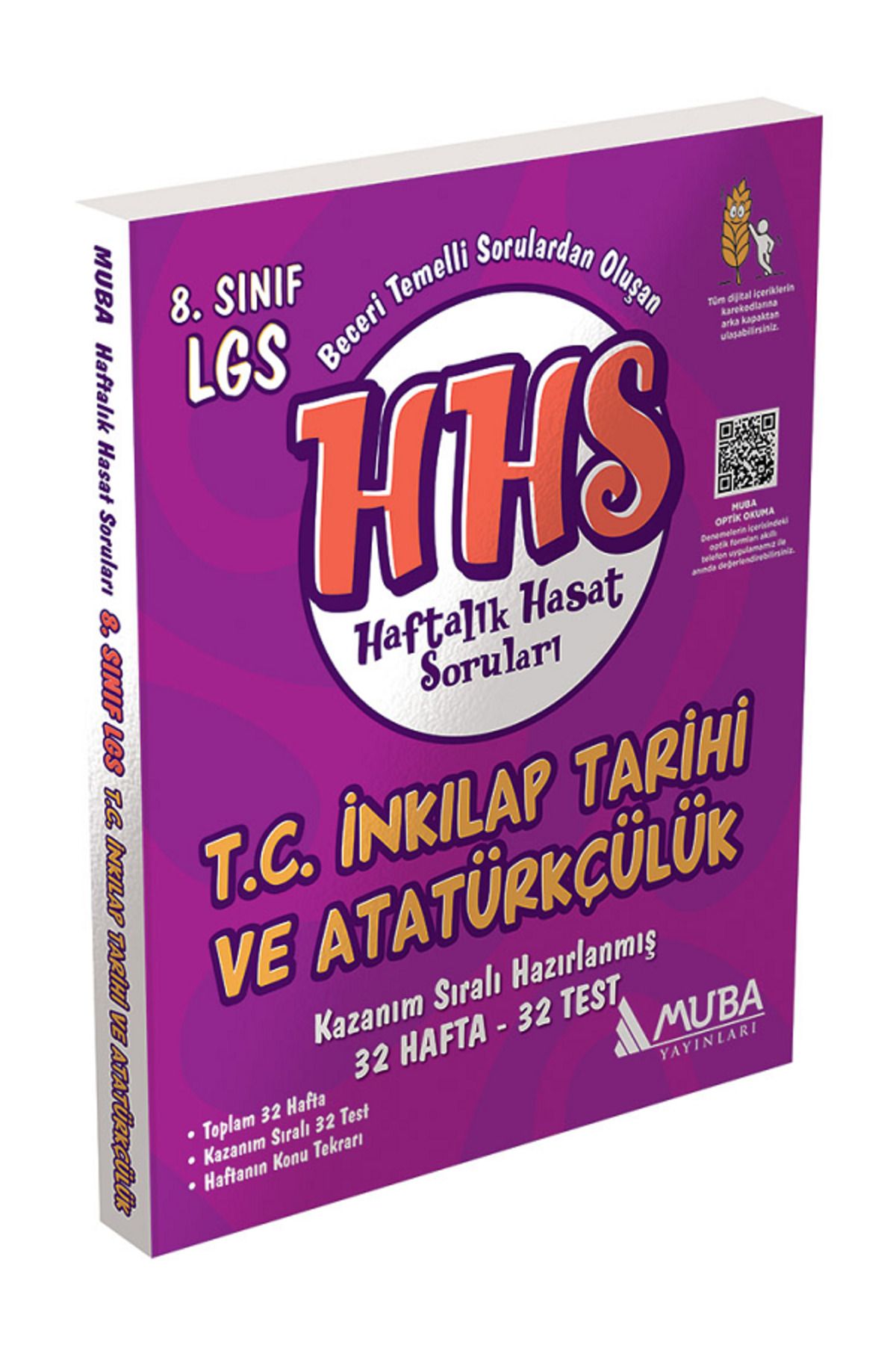 Evrensel İletişim Yayınları 8.Sınıf MUBA HHS İnkılap Tarihi Haftalık Hasat Sorular /Kazanım Sıralı Hazırlanmış /32 Hafta 32 Test