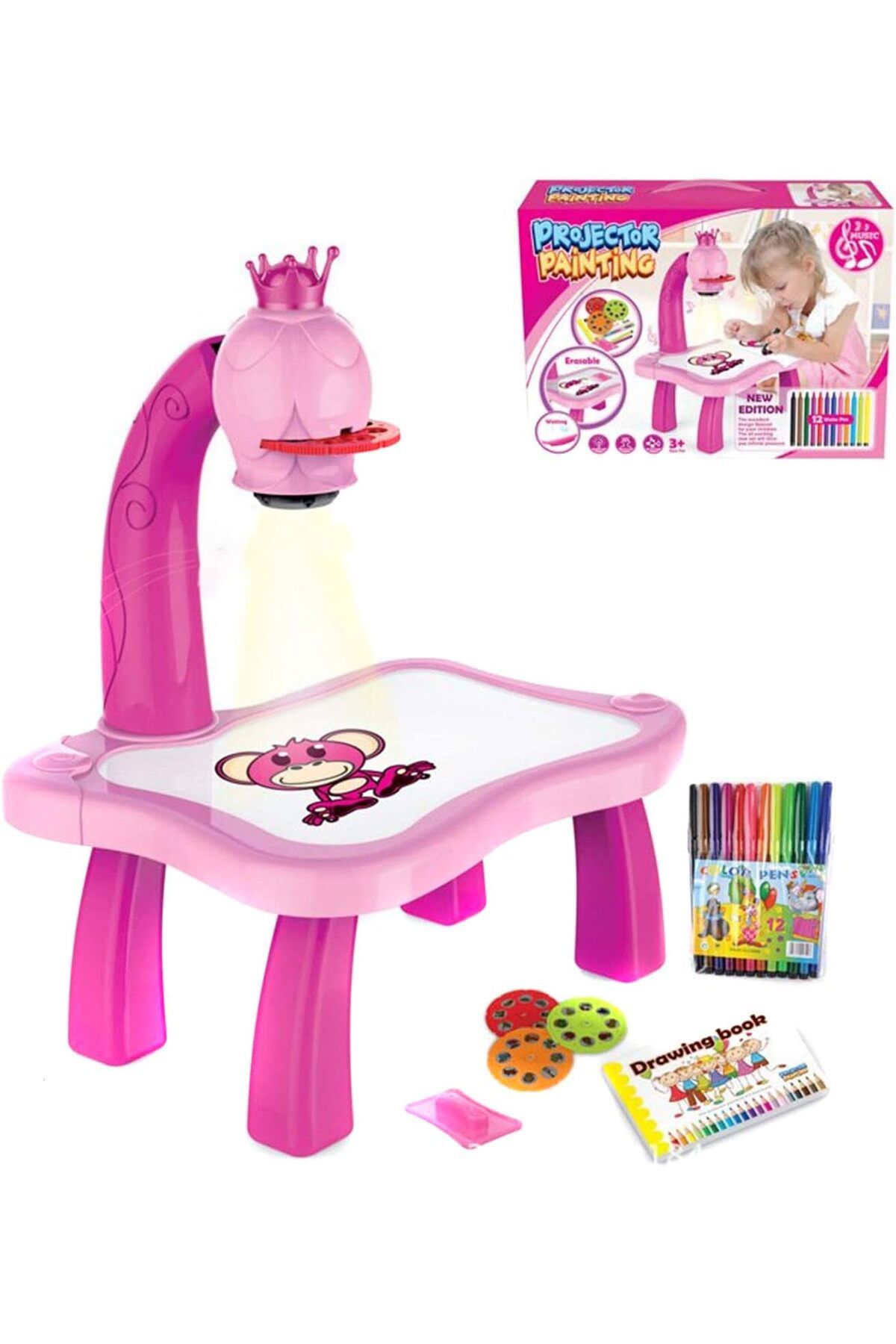 rexa-Kids Learning Desk with Smart Projector – Trace & Draw Table with Light, Music & Drawing Slides 3