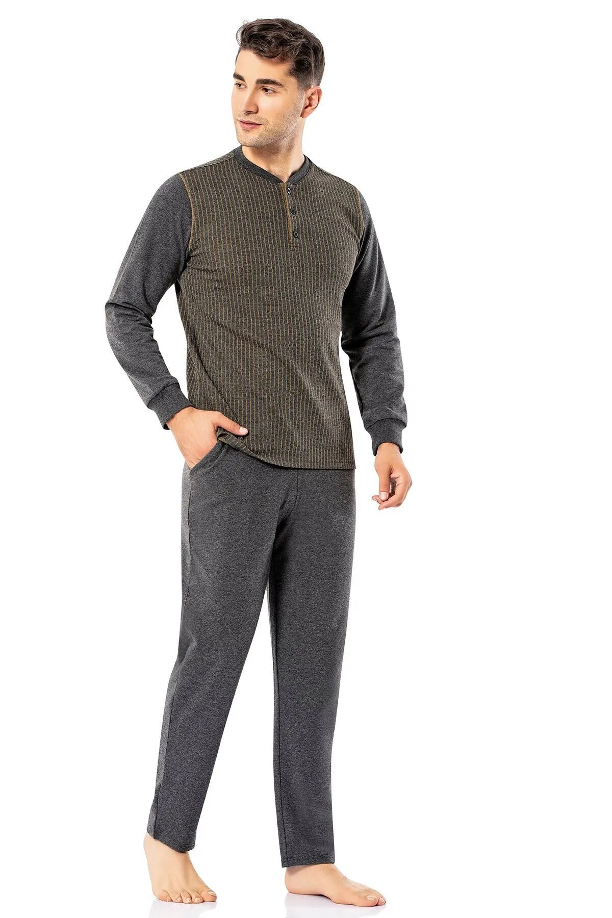 Erdem Sarı Erdem Iç Giyim Erkek Kışlık Pijama Takımı