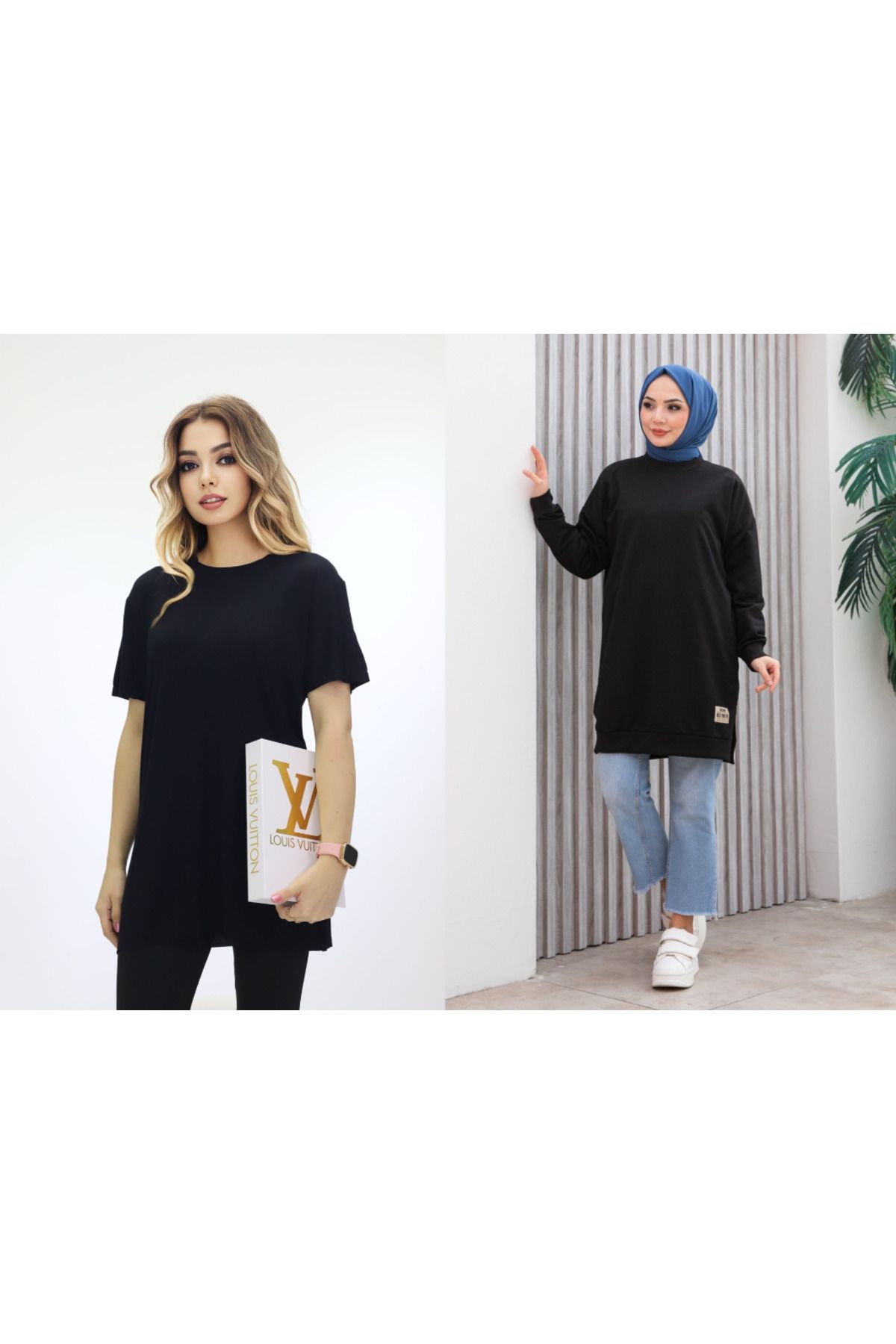 Bala Giyim Kadın Kısa Kol Tunik ve İki İplik Tesettür Tunik