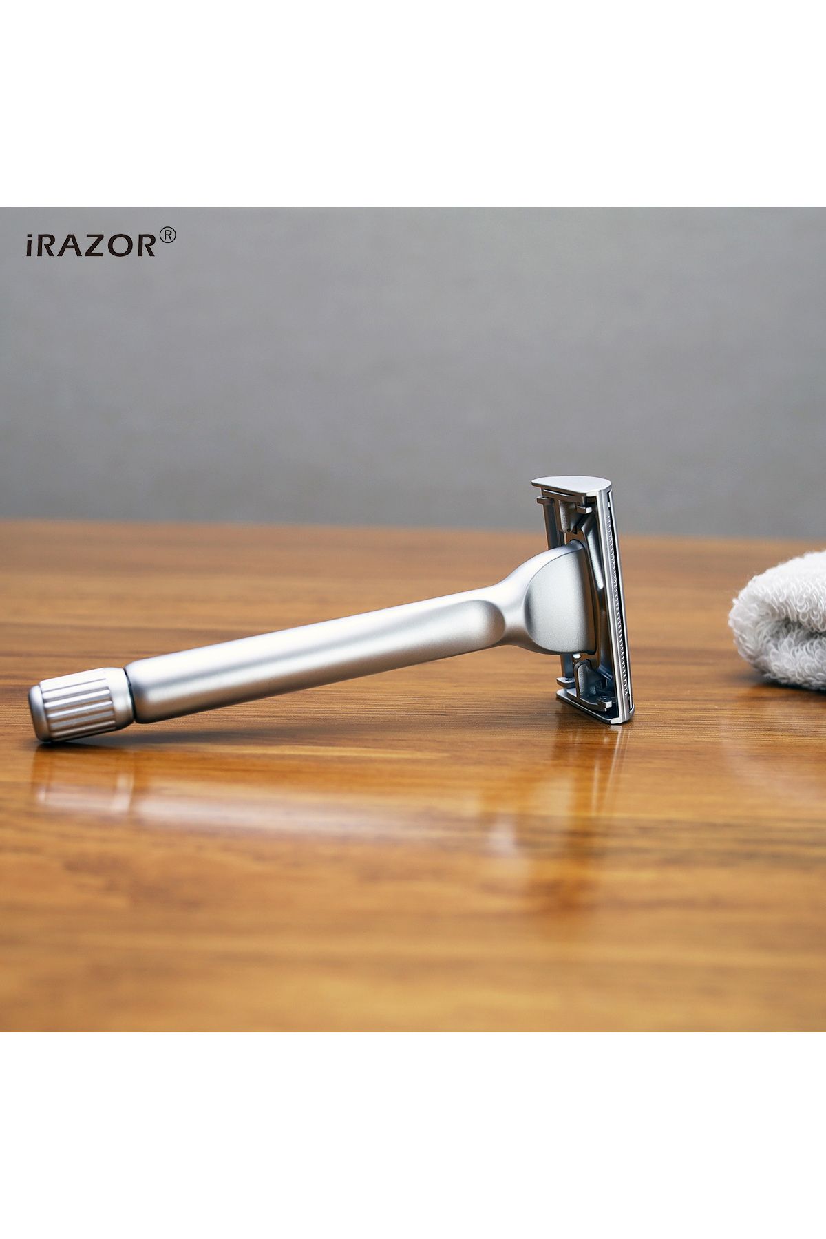 Choice-Matt Nickel Razor iRAZOR New Heavy Solid Alloy Butterfly Design Double Edge Safety Razor with 10pcs 1