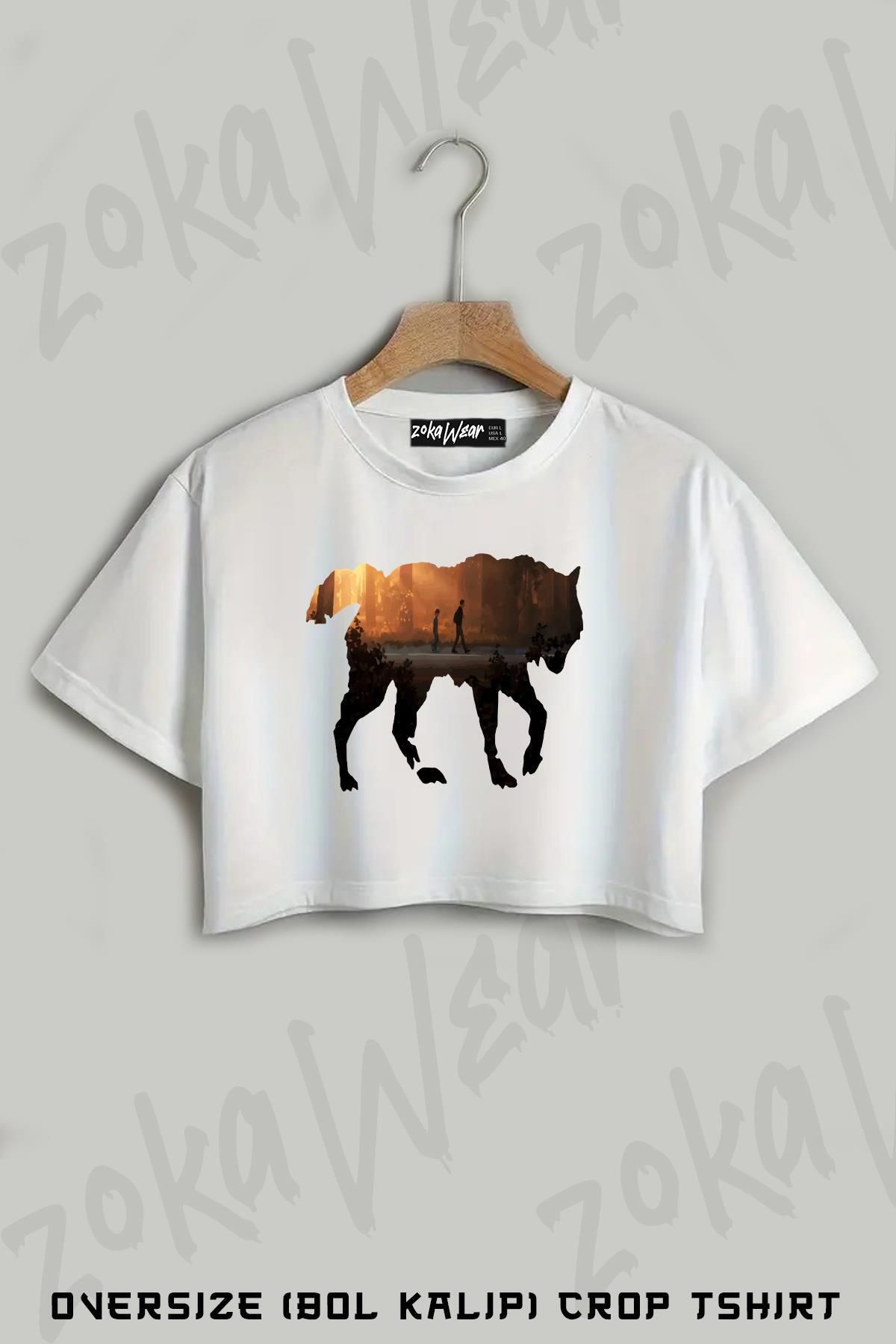 ZOKAWEAR Life is Strange 2 Wolf Brothers Baskılı Oversize Crop T-Shirt