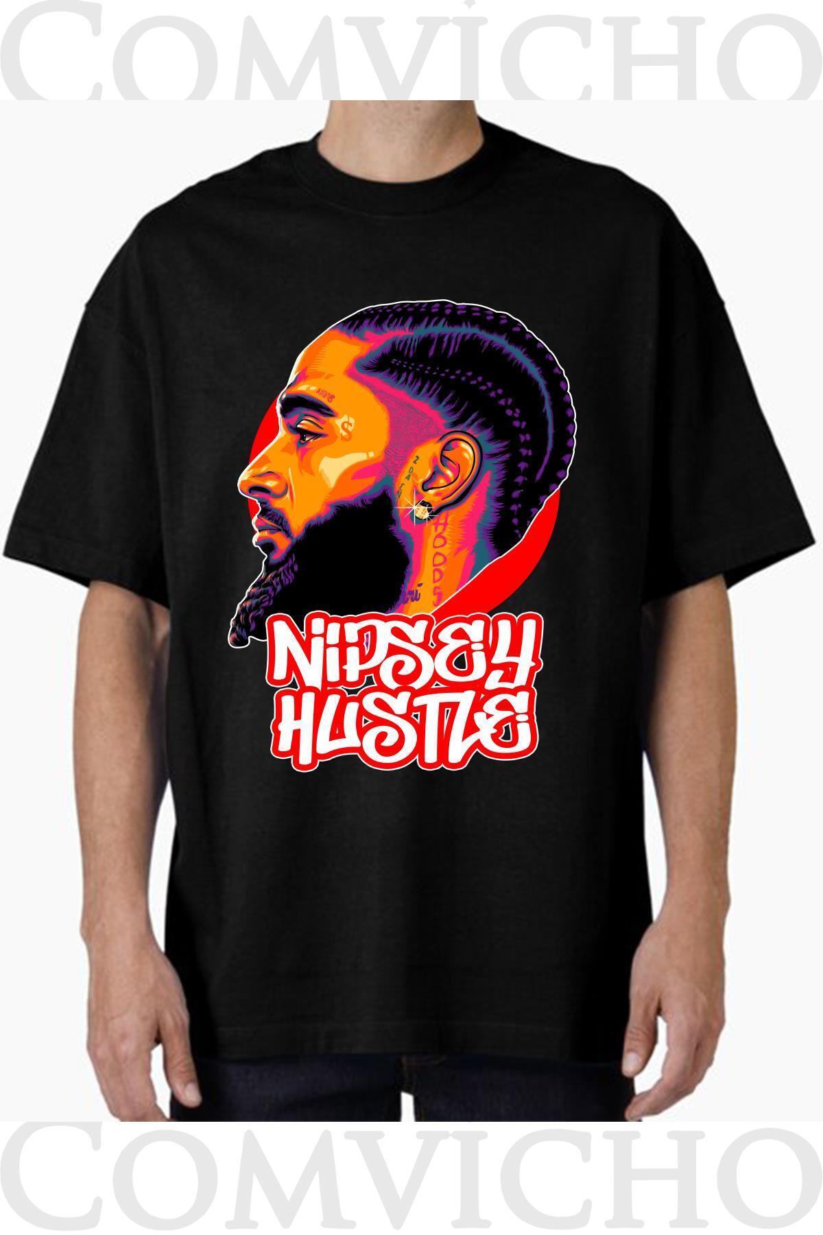 COMVİCHO-Unisex Nipse V2 Design Printed Oversize T-Shirt 1