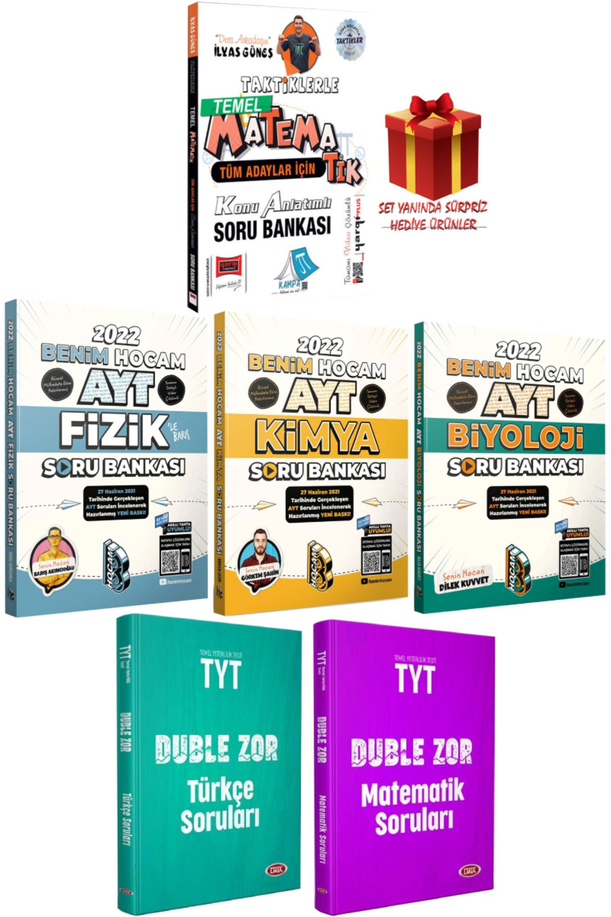 Yargı Yayınları İlyas Güneş Taktiklerle Matematik Konu Anlatımlı Soru Bankası+ AYT Fizik Kimya Biyoloji+ TYT Türkçe