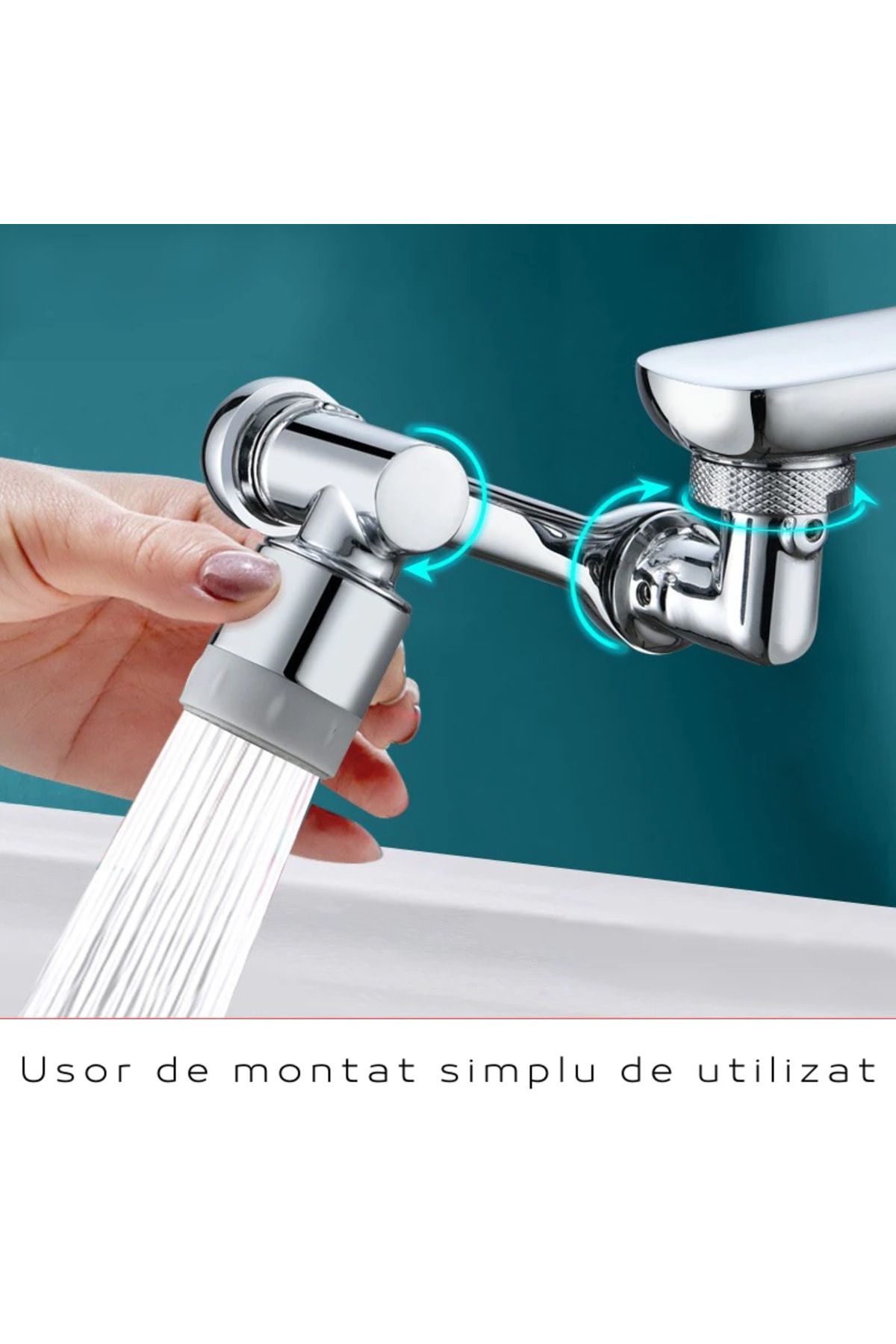 BOEM-Universal Faucet Water Adapter, Sink Faucet Extension, Rotating Faucet Extension, Two Shower Modes 4