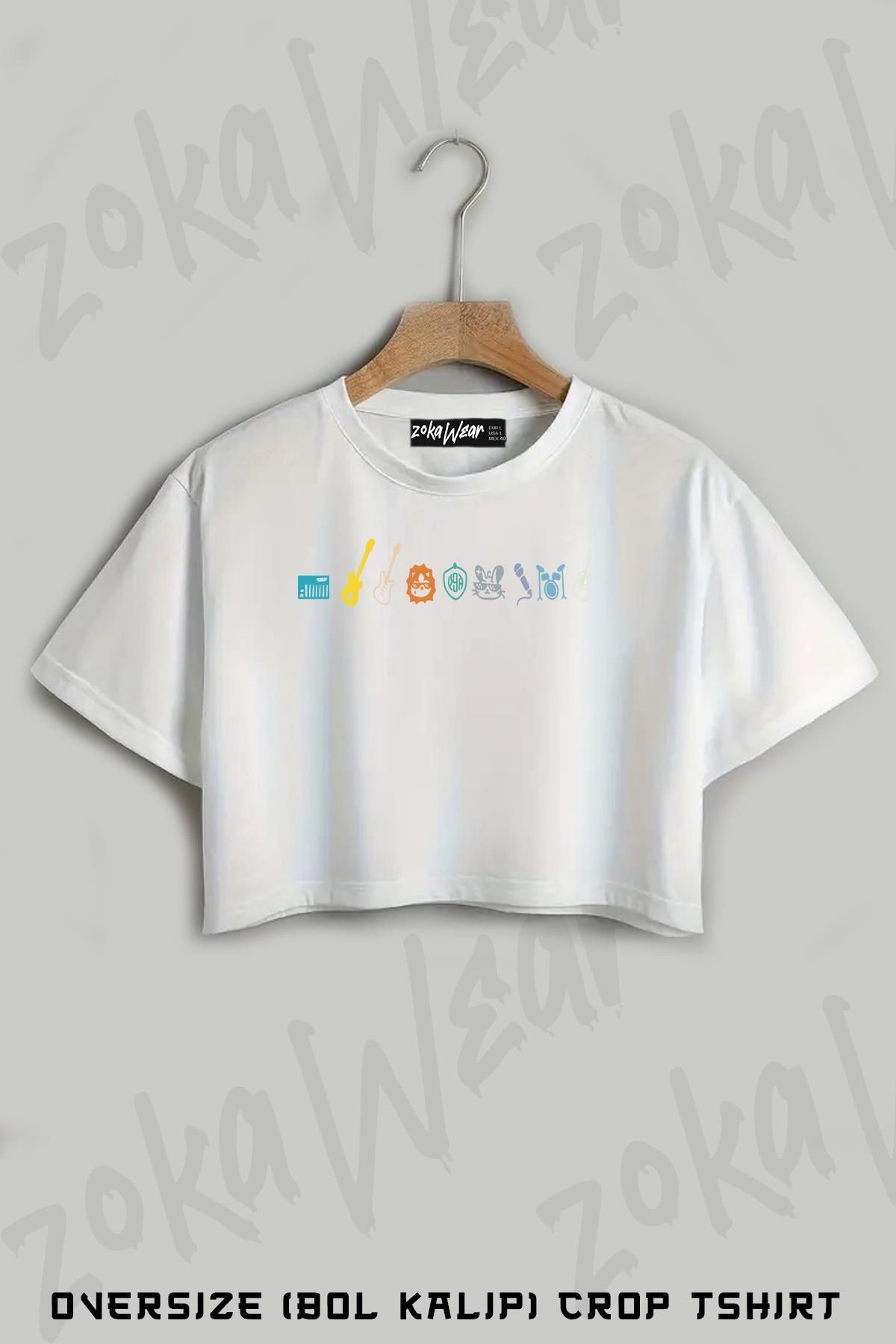 ZOKAWEAR My School President Prom Night Baskılı Oversize Crop T-Shirt