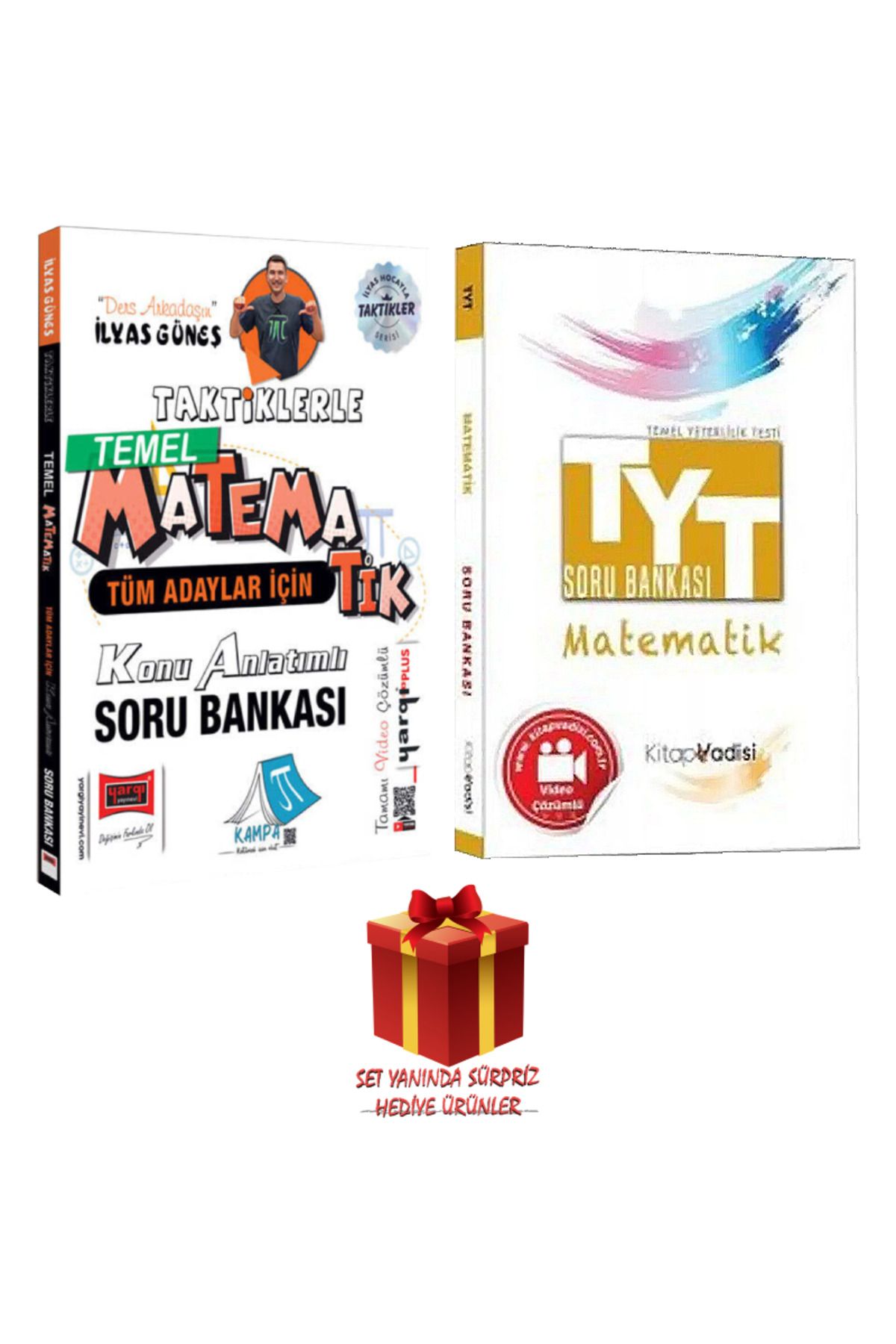 Yargı Yayınları İlyas Güneş Taktiklerle Matematik Konu Anlatımlı Soru Bankası+ Kitap Vadisi TYT Soru Bankası+ Hediye