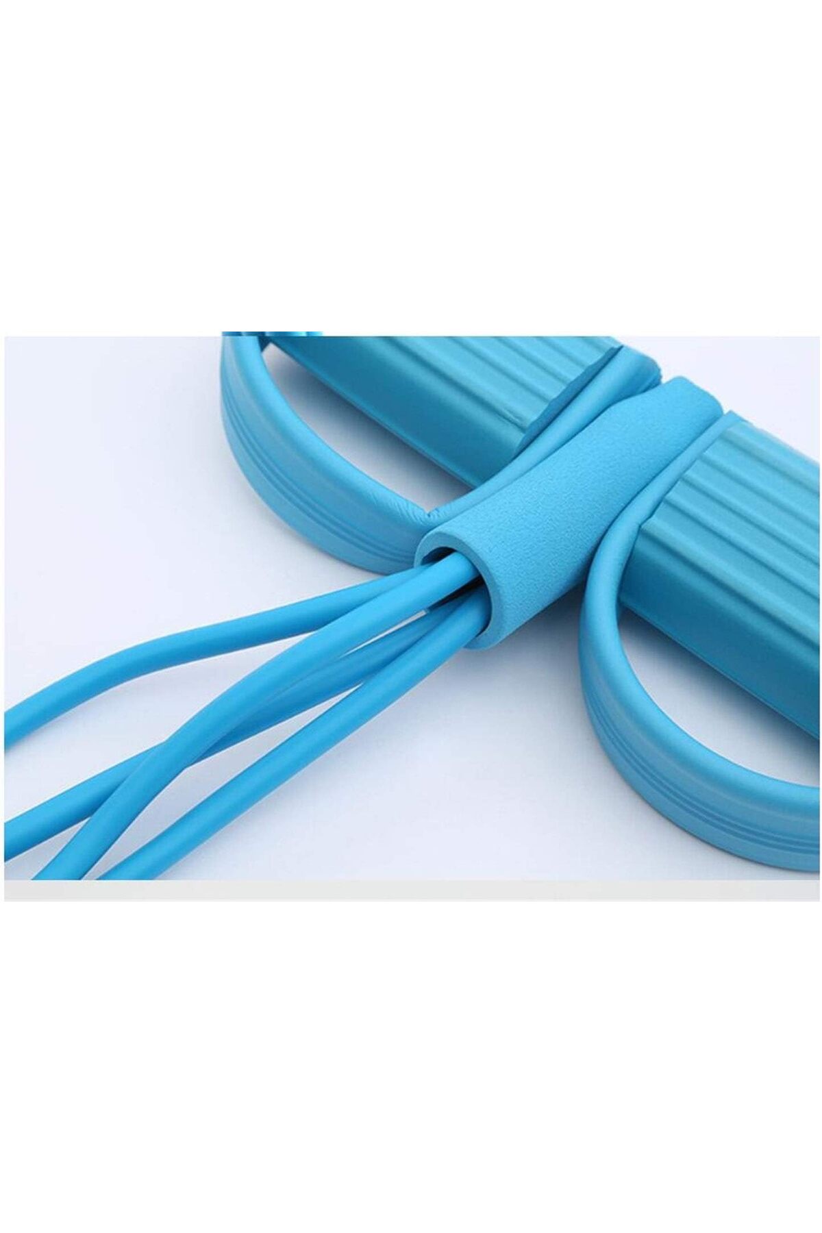 حبل سحب مرن من 4 انابيب مع دواسة للقدم لتمارين البطن والساق والخصر تومي