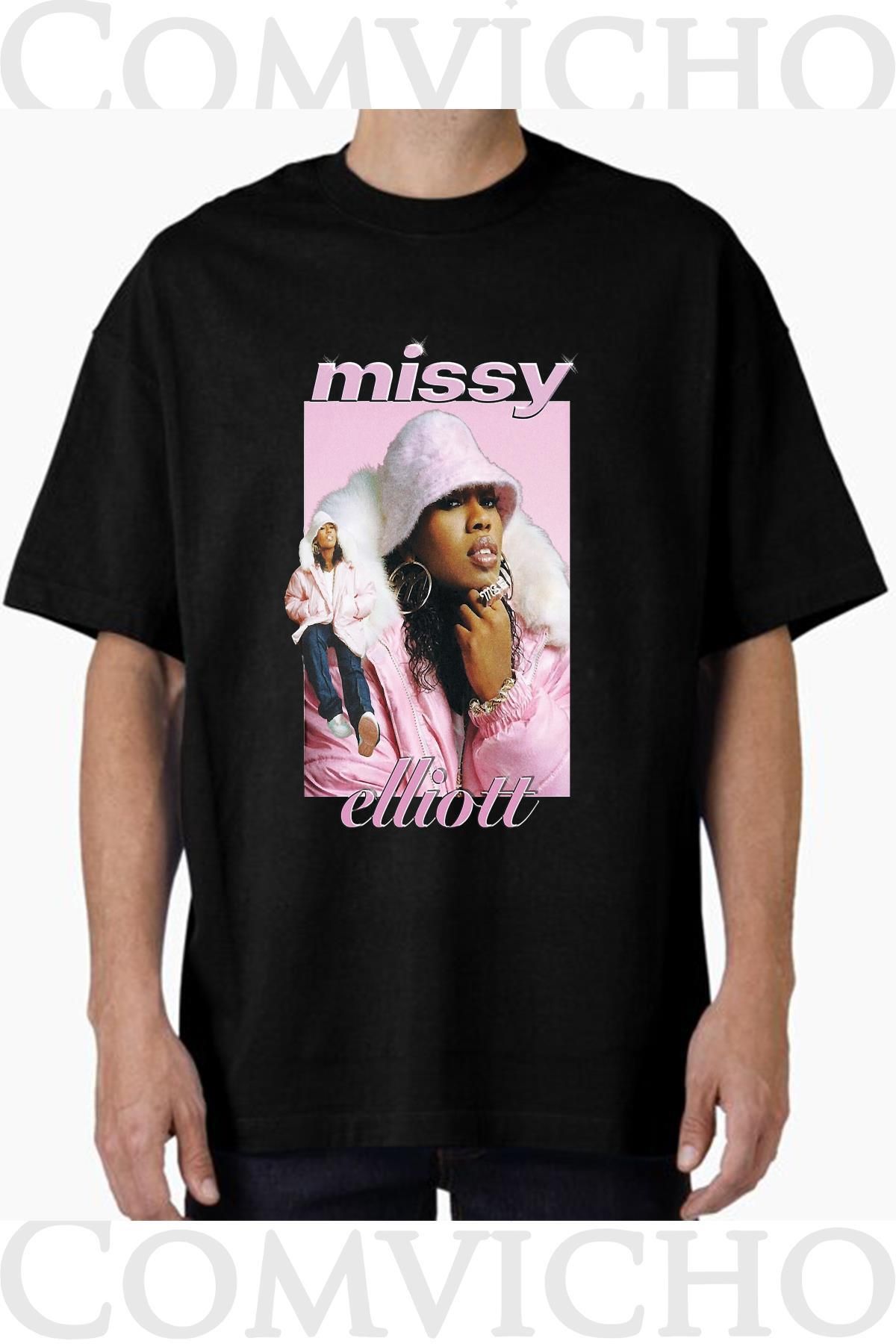 COMVİCHO Unisex missy v1 Tasarım Baskılı Oversize Tişört