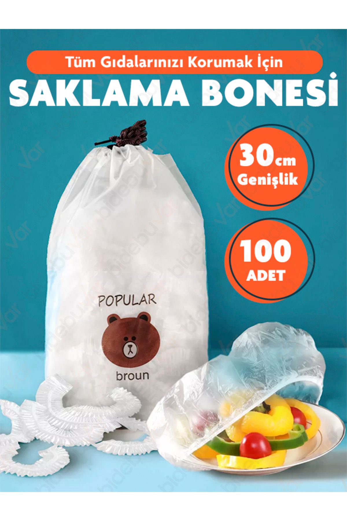 bidebuvar 100'lü Pratik Tencere ve Tabak Bonesi