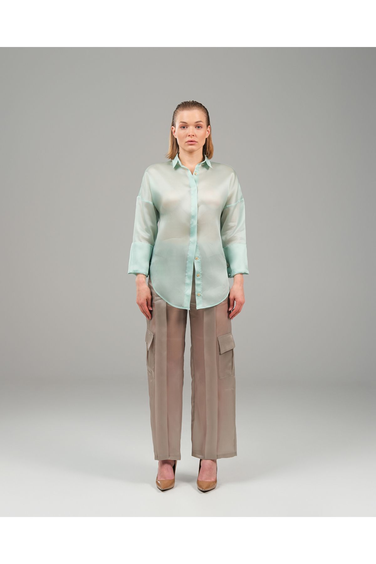 LUMINA ELIGMA The Fold Pantolon - Organza Bej