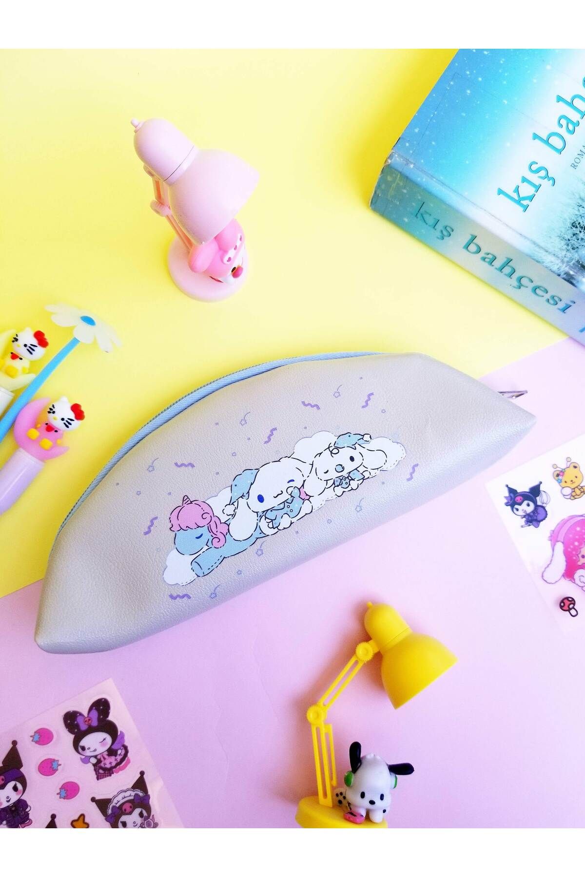 şengül takı evi Hello Kitty My Melody Kuromi Cinnamoroll Suni Deri Kalem Kutusu Kalemlik