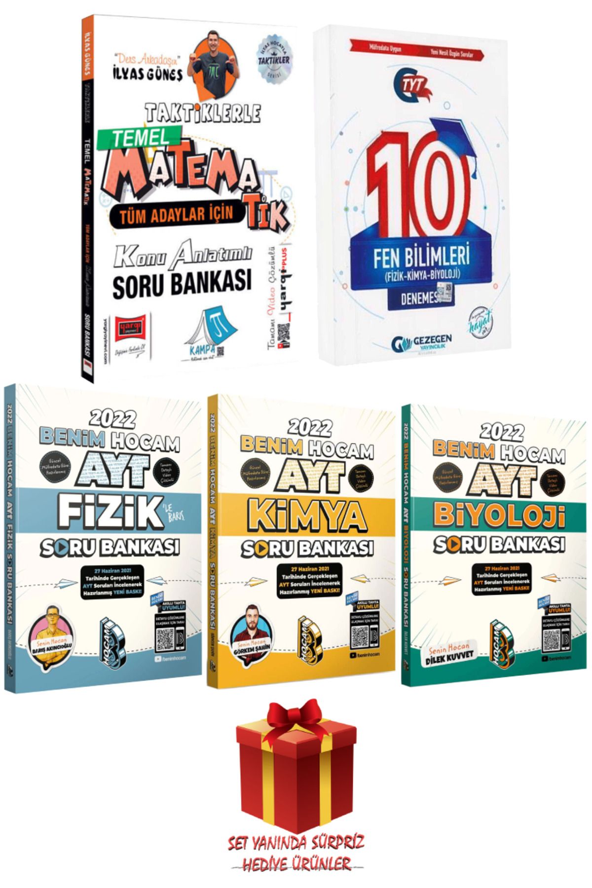 Yargı Yayınları İlyas Güneş Taktiklerle Matematik Konu Anlatımlı Soru Bankası+ AYT Fizik Kimya Biyoloji+ TYT Deneme