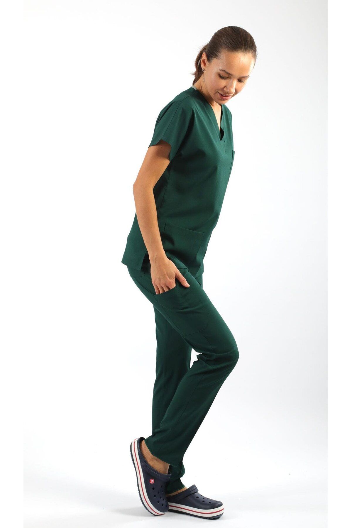 ASFORMA Scrub-Premium Likralı Bayan-Avcıyeşil